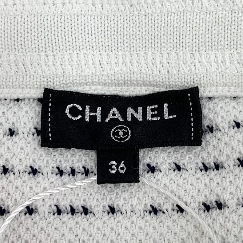 Chanel Chanel Color-blocked hollow striped cotton casual knitted Size 24" / US 00 / IT 34 - 6 Thumbnail