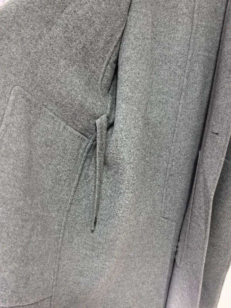 Hermes Hermes Gray Hooded Cashmere Long Overcoat Size XXS / US 00 / IT 34 - 4 Thumbnail