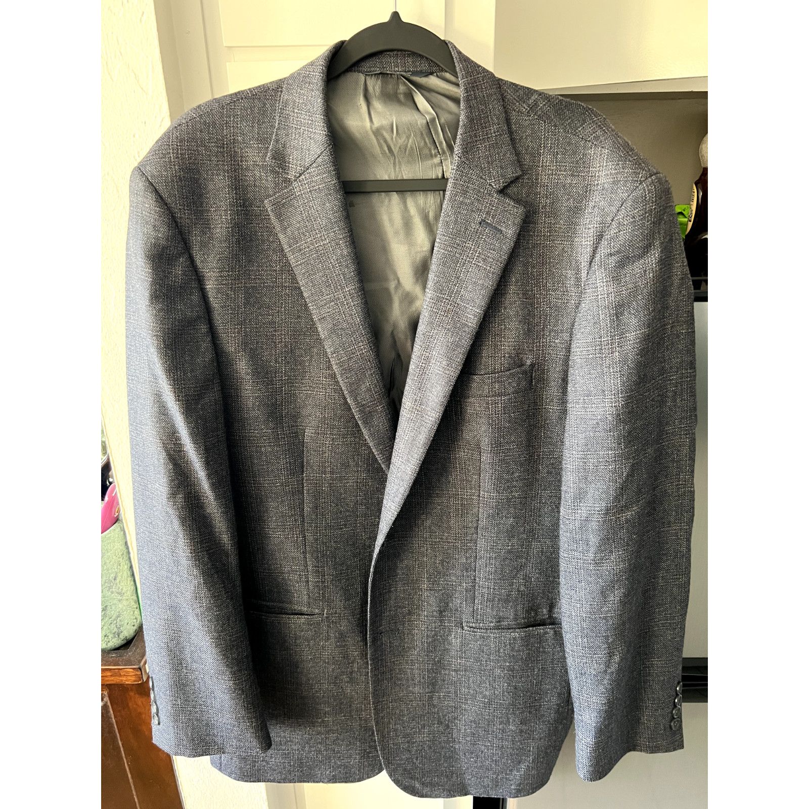 Pronto Uomo Pronto Uomo Grey Lambwool Blazer 44L Size 44L - 1 Thumbnail