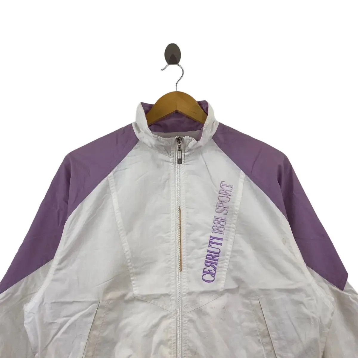Cerruti 1881 × Vintage Vintage CERRUTI 1881 SPORT Biela Italy Outdoor Tennis Jacket Size L / US 10 / IT 46 - 2 Thumbnail