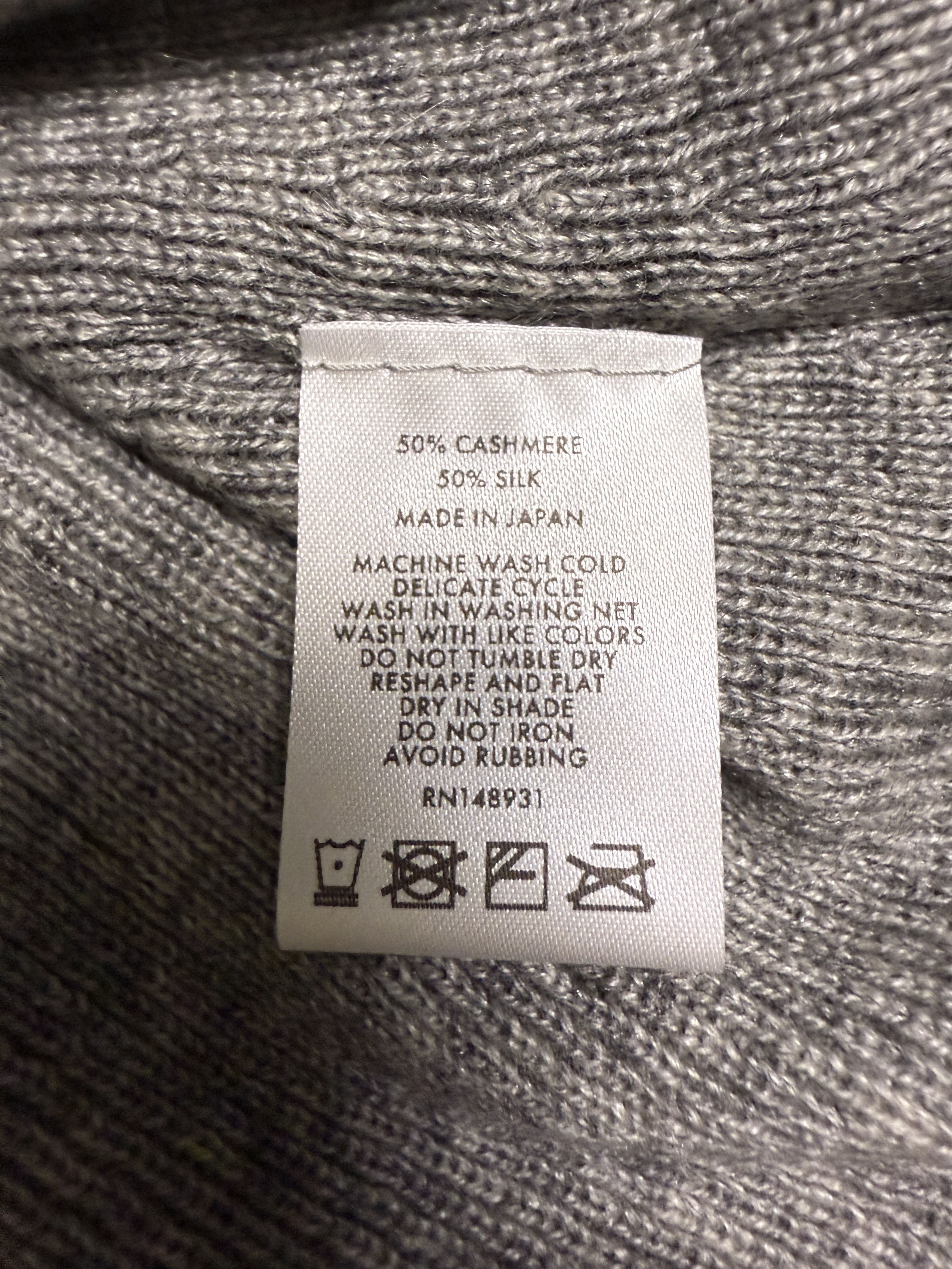 The Elder Statesman $1250 The Elder Statesman Light Grey Delicash Cardigan Size S / US 4 / IT 40 - 9 Thumbnail