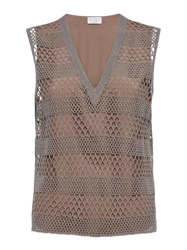 Brunello Cucinelli o1w1db10825 Top in Dark Grey Size XL / US 12-14 / IT 48-50 - 1 Thumbnail