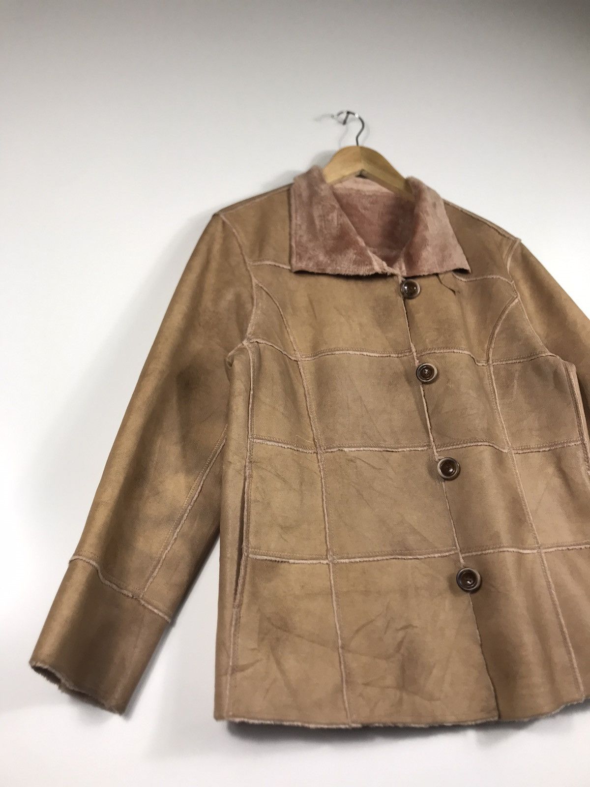 Japanese Brand ⚡️Vintage Frohlich Suede Leather Button Jacket Size M / US 6-8 / IT 42-44 - 2 Thumbnail