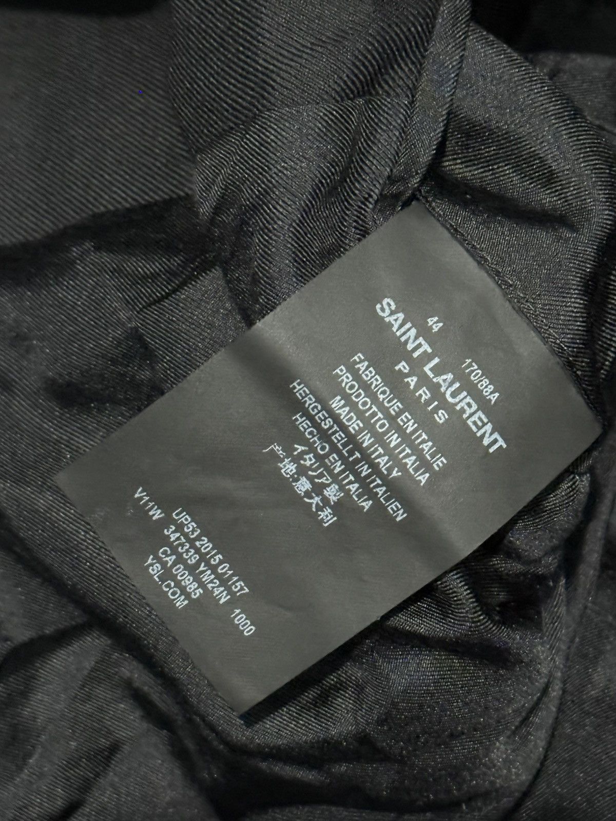 Hedi Slimane × Saint Laurent Paris Saint Laurent x Hedi Slimane SS14 3 Botton Black Suit Size 44R - 8 Thumbnail