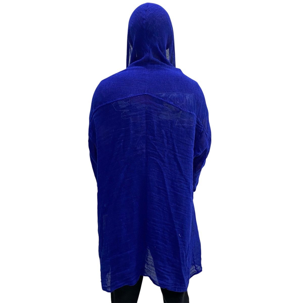 Yohji Yamamoto Y’s Yohji Yamamoto Royal Blue Longline Hooded Cardigan Size M / US 6-8 / IT 42-44 - 3 Thumbnail