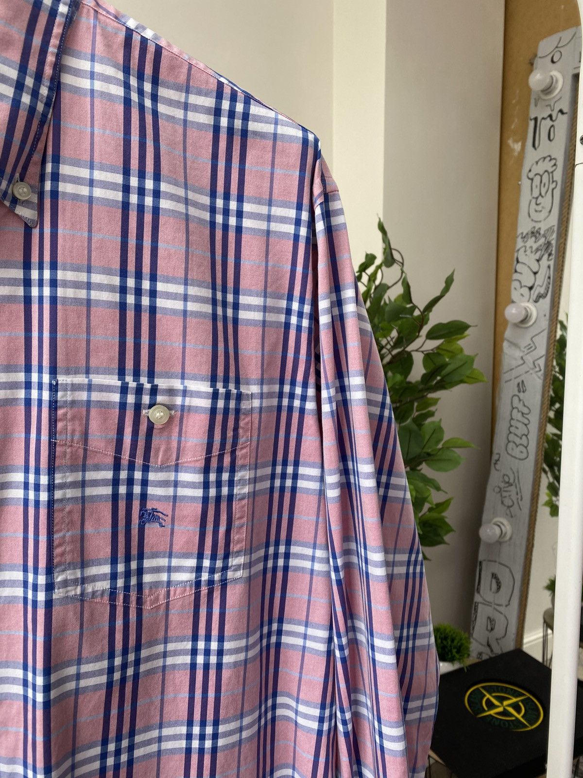 Burberry × Vintage Vintage Burberry Nova Check Pink Button Up Shirt Size US L / EU 52-54 / 3 - 8 Thumbnail