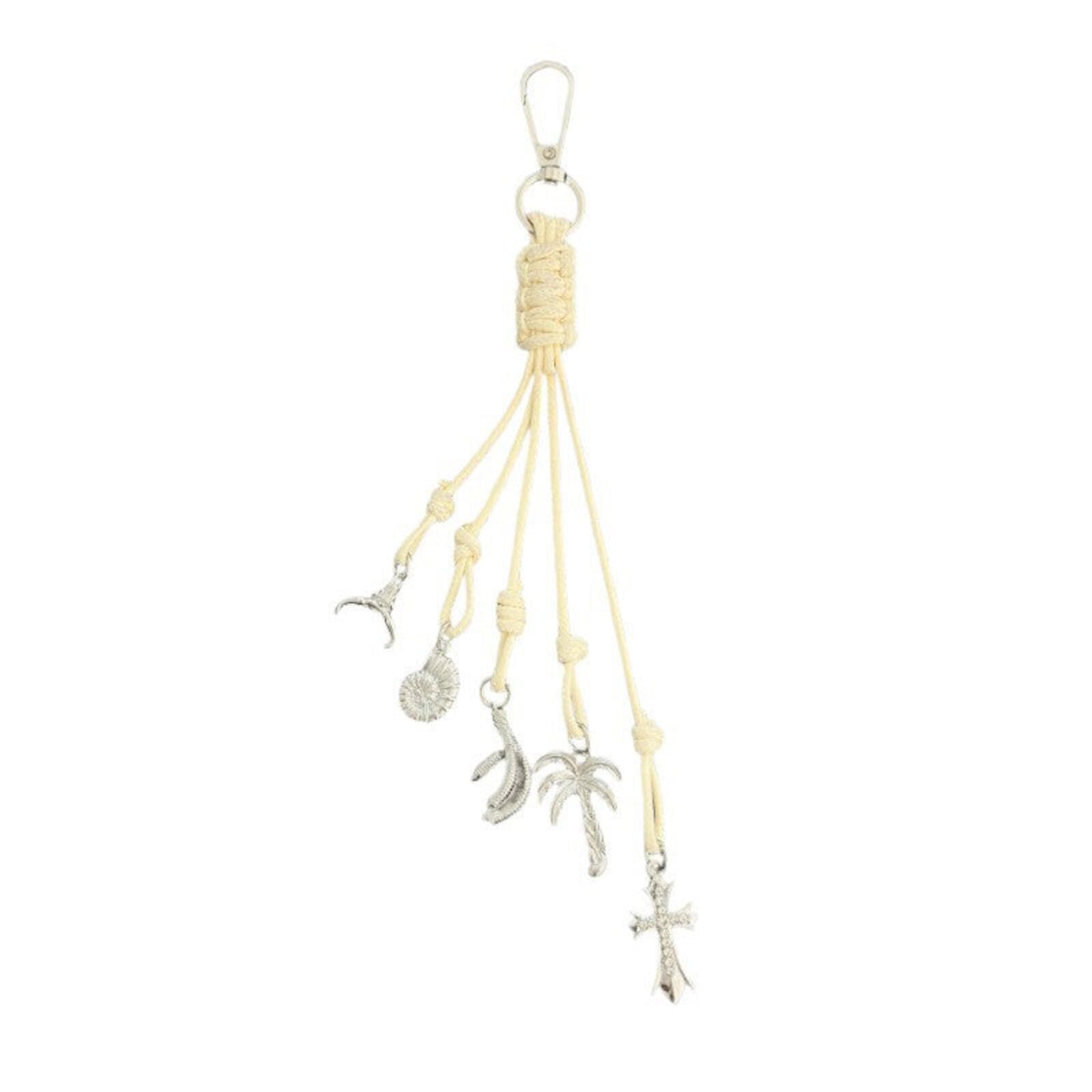 Jewelry Tropical Rope Keychain | Handwoven Palm Cross Charm Size ONE SIZE - 5 Thumbnail