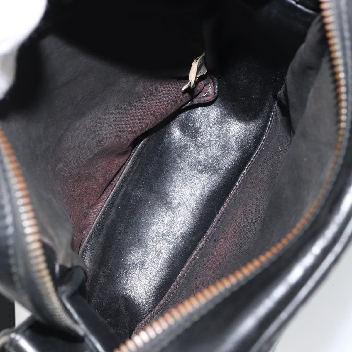 BOTTEG AVENETA INTRECCIATO Shoulder Bag Leather Black Silver