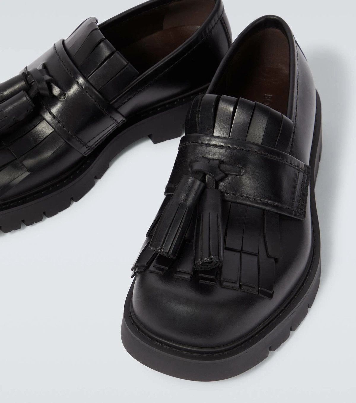 Bottega Veneta o1y0526 Leather Loafers in Black Size US 9 / EU 42 - 4 Thumbnail