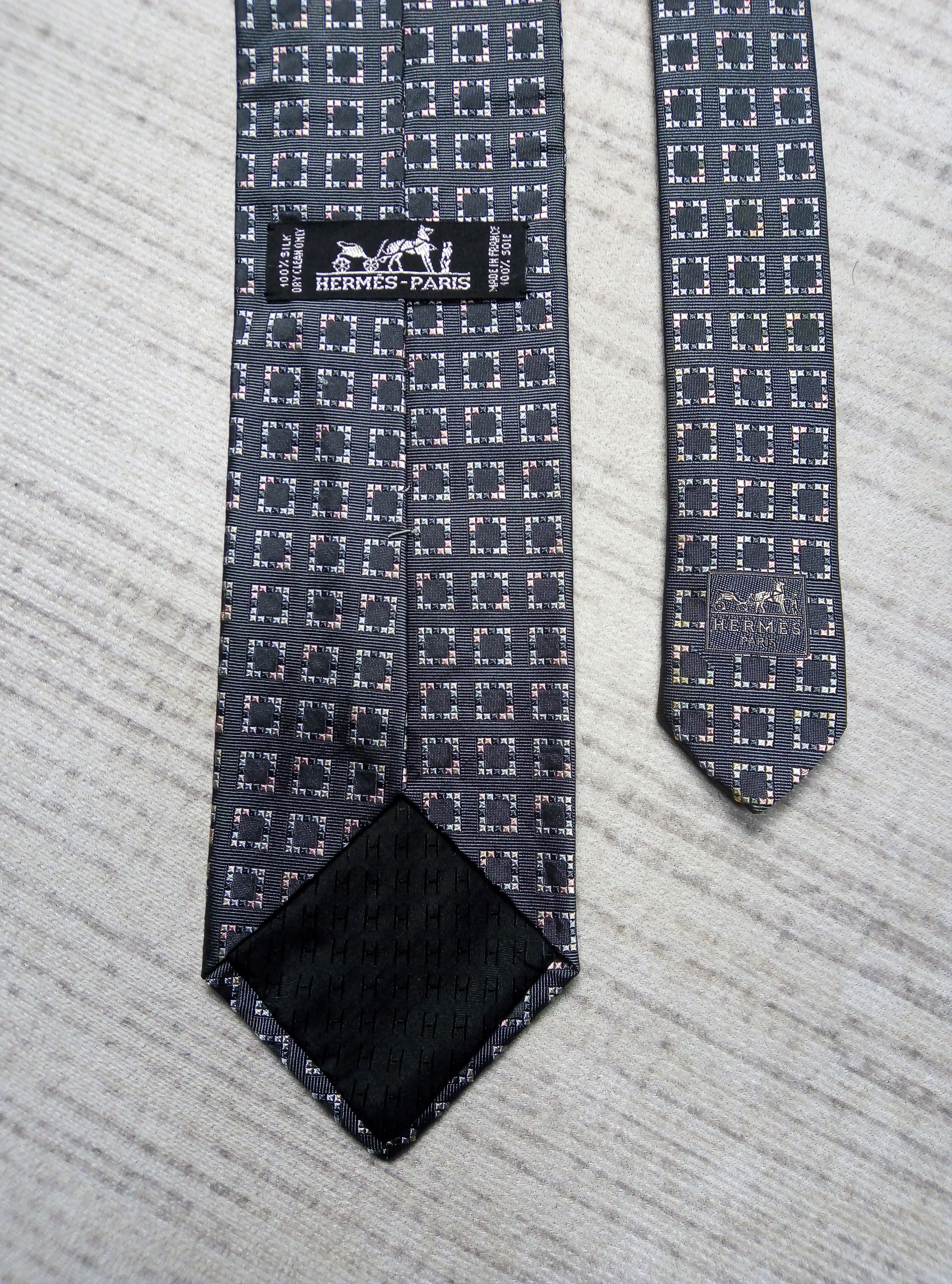 Hermes Hermes jacquard necktie silk woven tie H collection Size ONE SIZE - 5 Thumbnail
