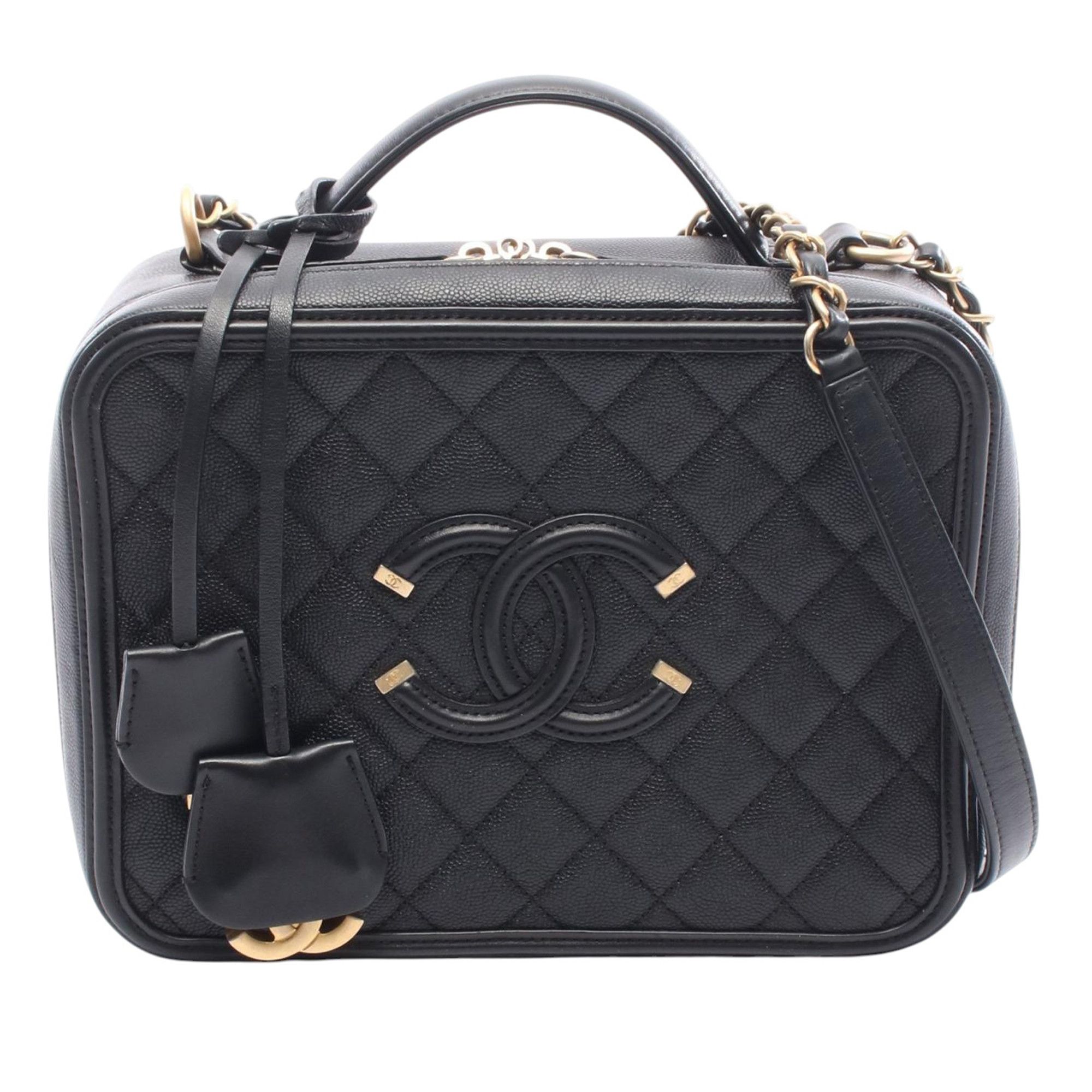 Chanel Chanel CC Caviar Filigree Quilted Vanity Bag Size ONE SIZE - 1 Thumbnail