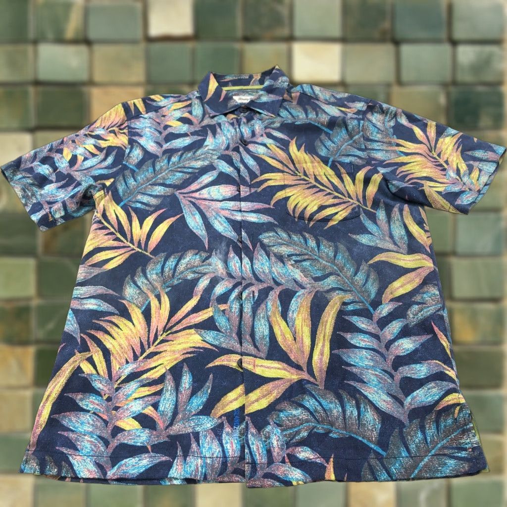 Tommy Bahama Tommy Bahama Island Zone Short Sleeve Pocket Hawaiian Shirt Blue MINT Size US S / EU 44-46 / 1 - 1 Thumbnail