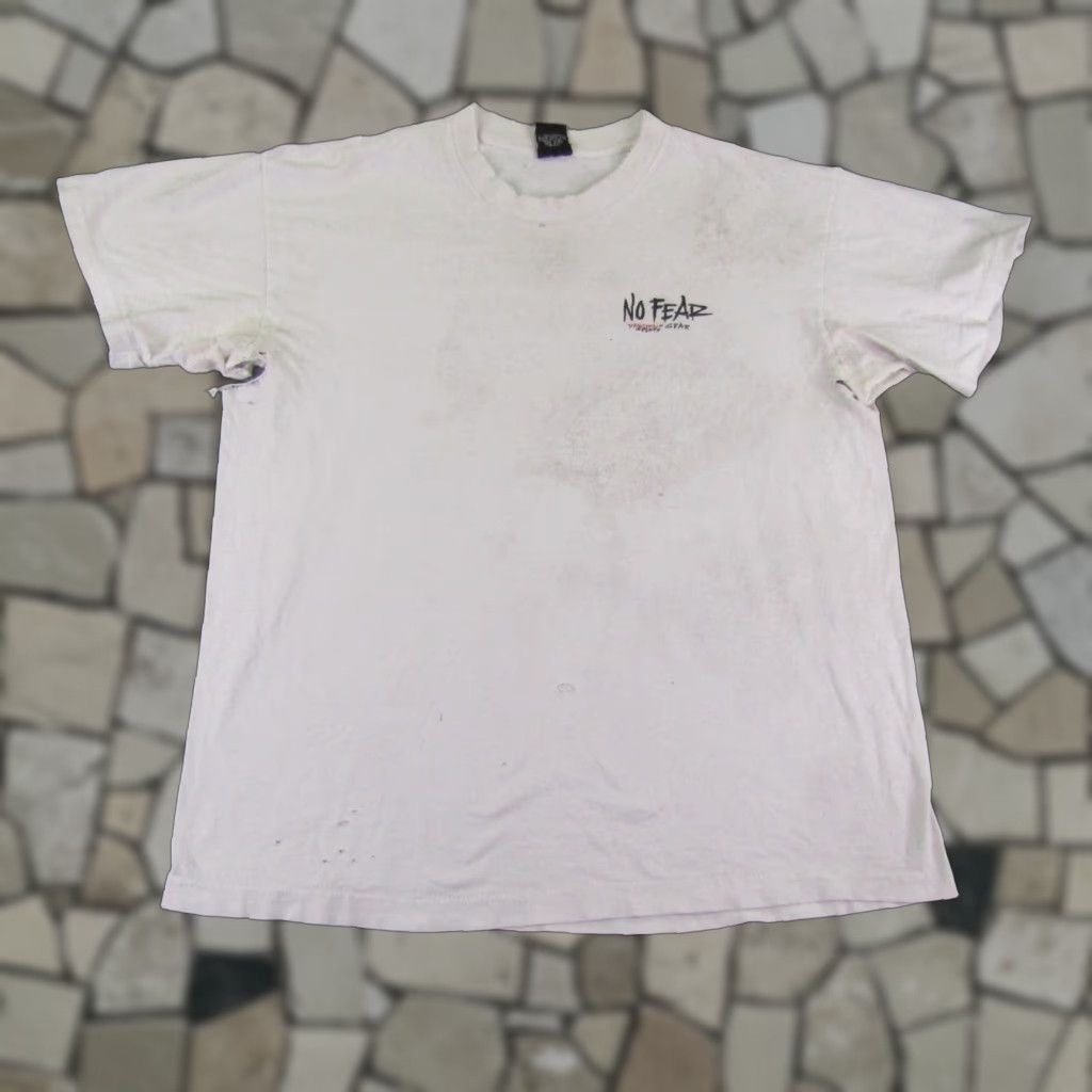 No Fear VINTAGE No Fear Shirt Mens XL White Single Stitch Distressed 90s Tee Shirt Mens XL White 90s Grunge Outdoors Corps? Size US XL / EU 56 / 4 - 1 Thumbnail