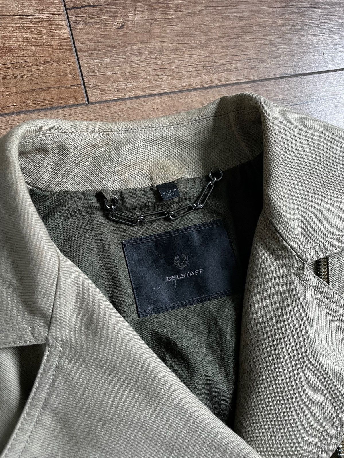 Belstaff Belstaff Women's Olive Asymmetric Biker Cotton Jacket Size S / US 4 / IT 40 - 9 Thumbnail