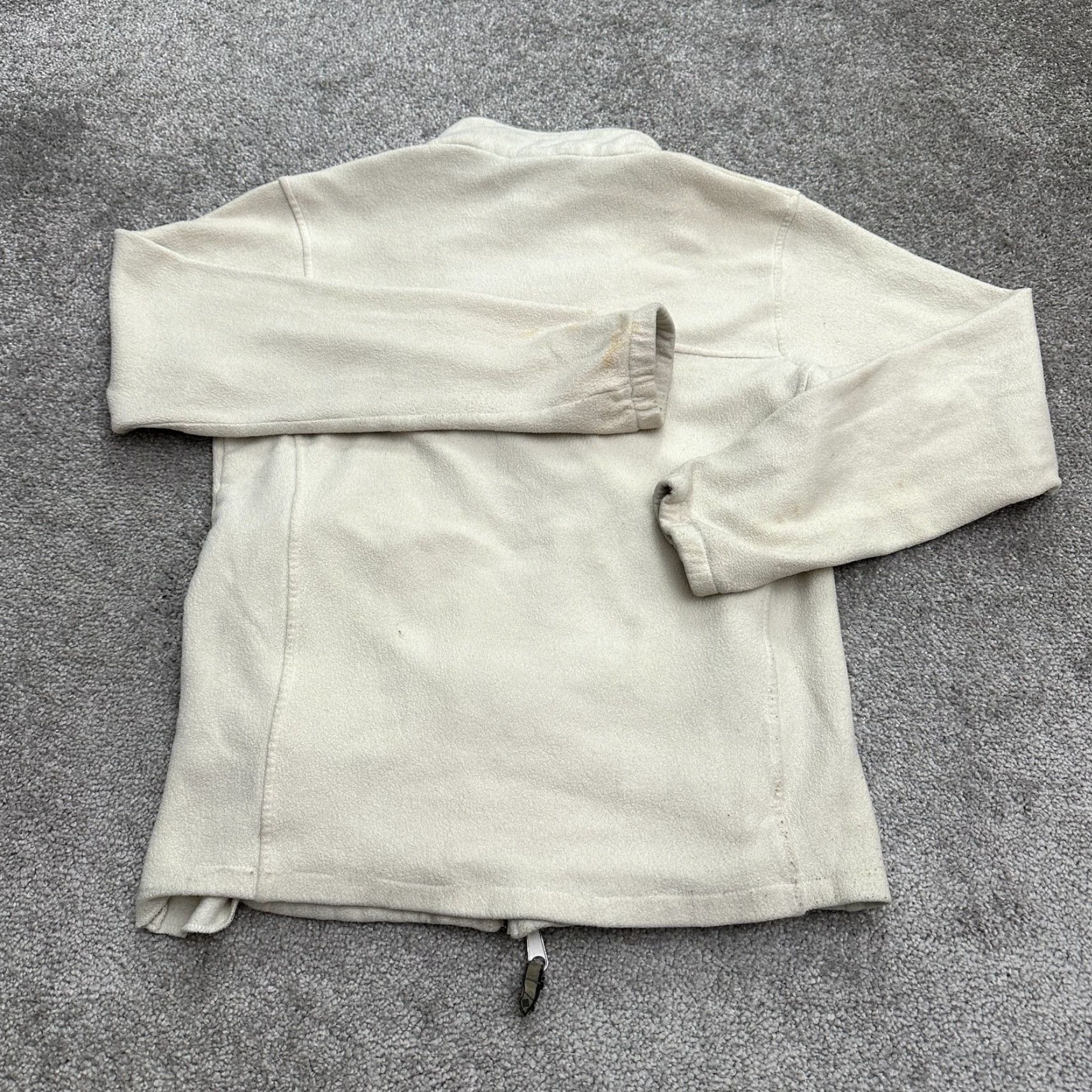 Vintage Columbia Benton Springs Fleece Jacket Women Medium Beige Full Zip Outdoor Hiking Size M / US 6-8 / IT 42-44 - 2 Thumbnail