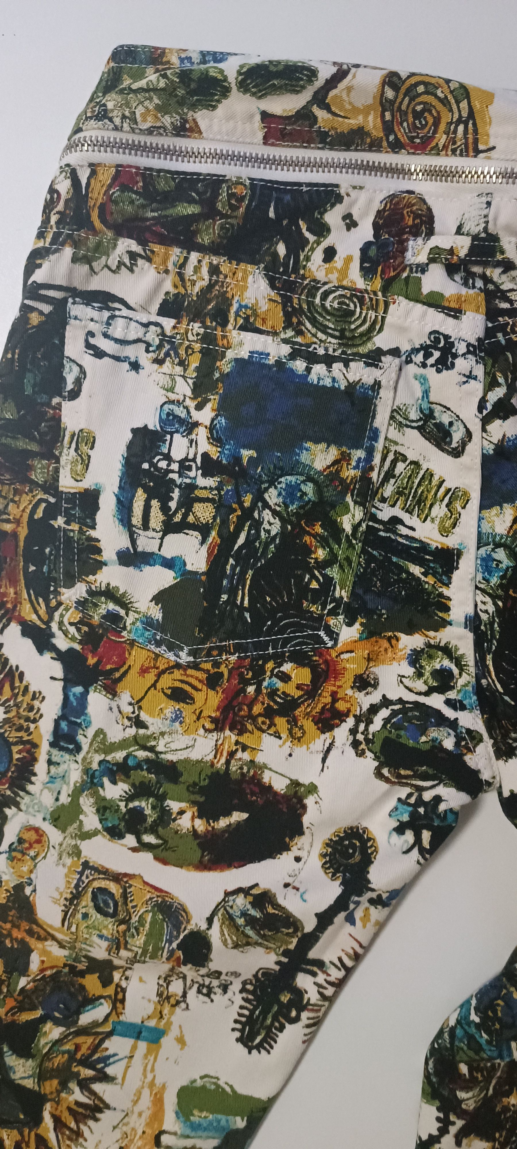 Jean Paul Gaultier 2000 - Basquiat graffiti pants Size 26" / US 2 / IT 38 - 13 Thumbnail