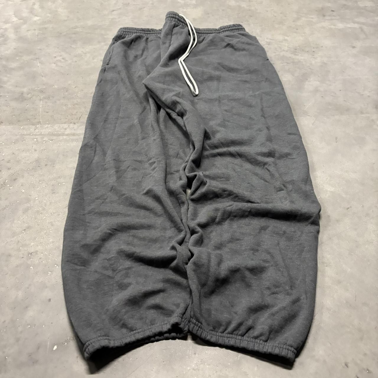 Japanese Brand × Vintage Crazy Vintage Y2K/2000s Baggy Dark Grey Skater Comfy Essential Sweatpants! Size US 36 / EU 52 - 3 Thumbnail