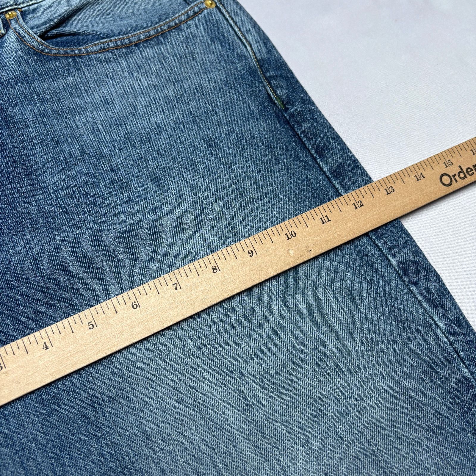 Sid Mashburn $185 Sid Mashburn Light Wash Denim 38x32 Slim Straight Jeans Size US 38 / EU 54 - 8 Thumbnail