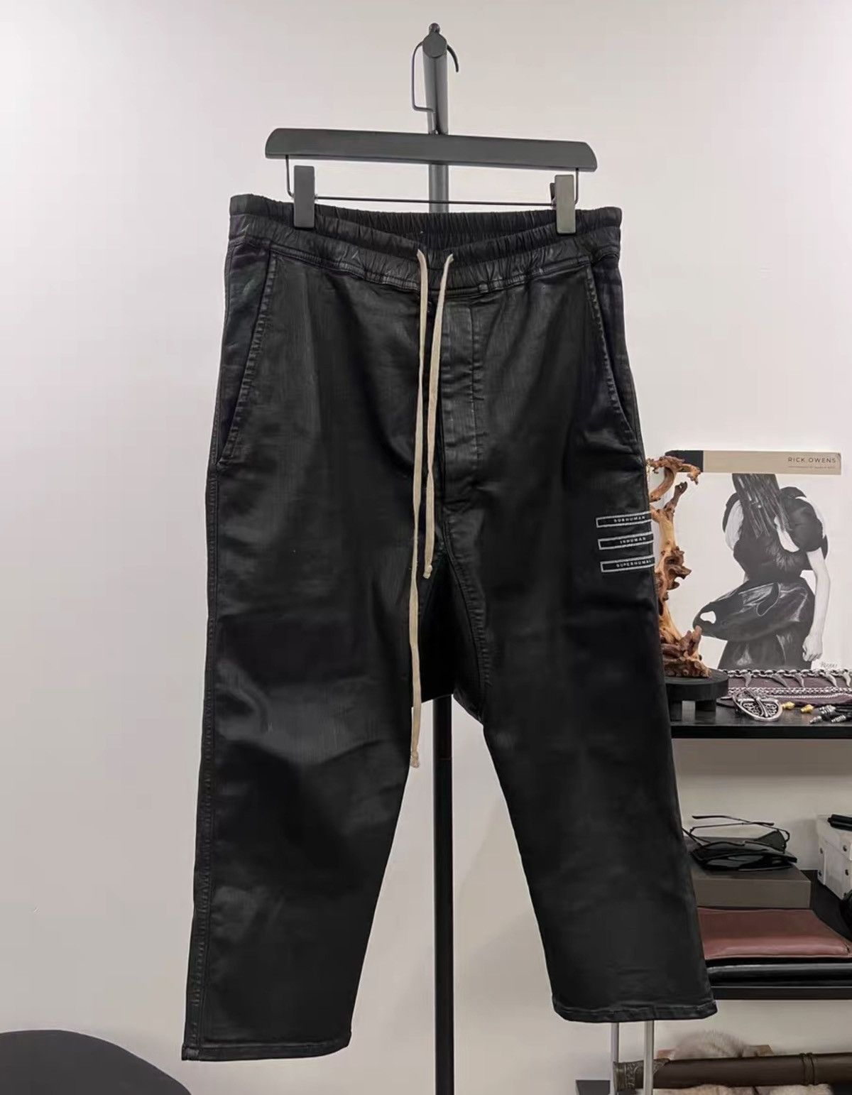 Rick Owens Rick Owens DRKSHDW Waxed Canvas Cropped Pants Size US 32 / EU 48 - 1 Thumbnail