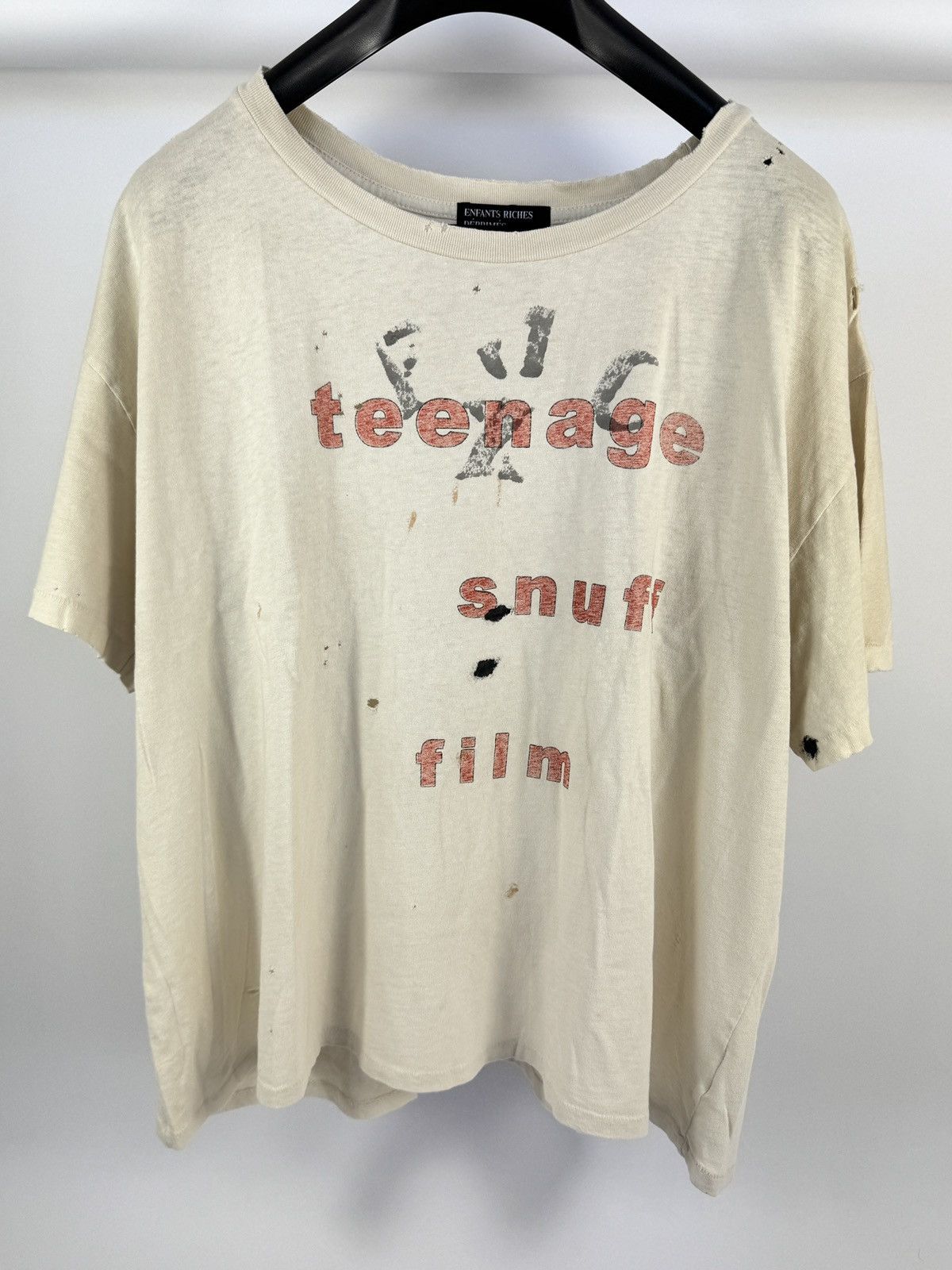 Enfants Riches Deprimes TEENAGE STUFF T-SHIRT ARMY WHITE Size US XL / EU 56 / 4 - 3 Thumbnail