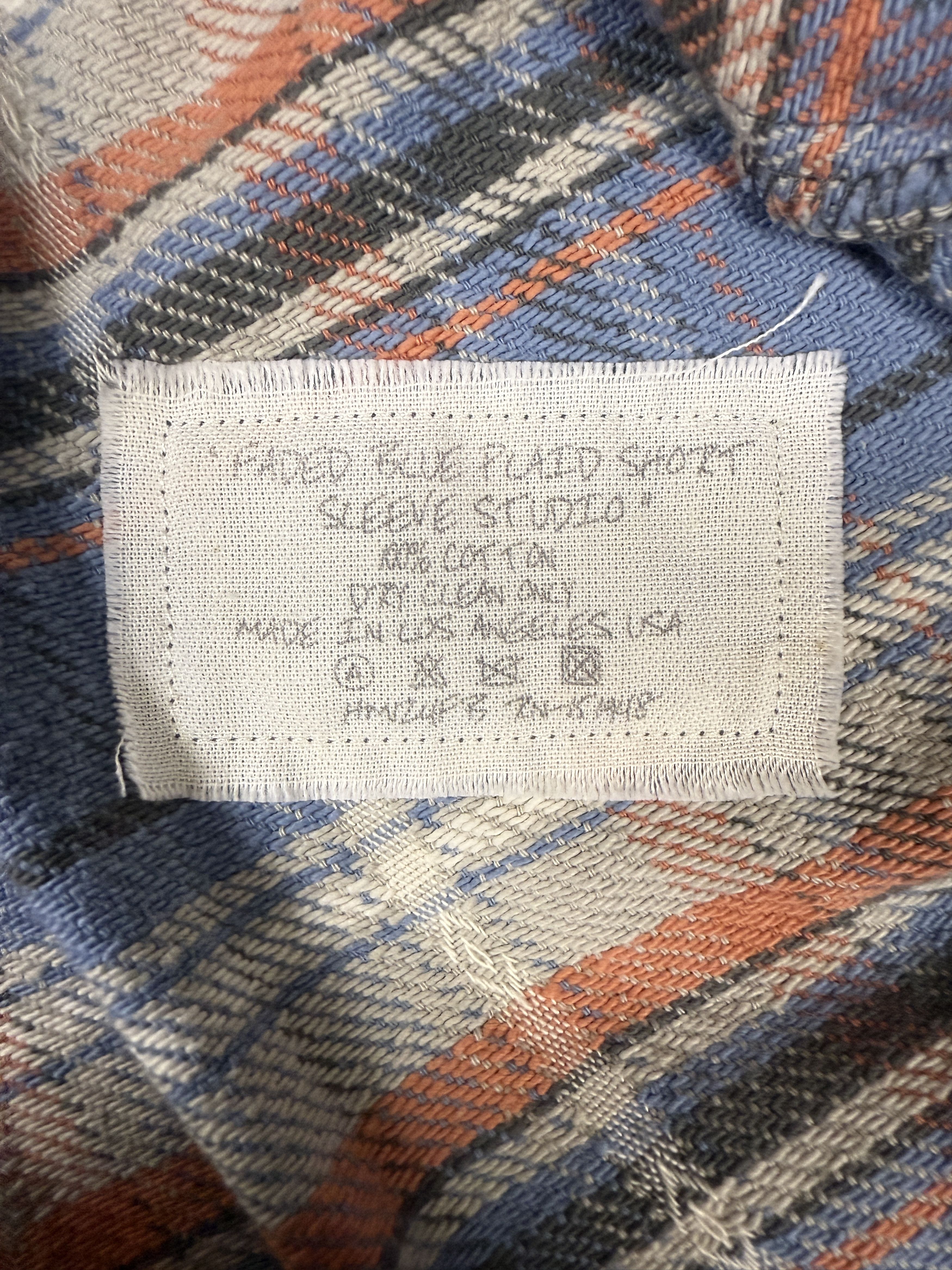 Greg Lauren $750 Greg Lauren Plaid SS Studio Faded Shirt Size US L / EU 52-54 / 3 - 7 Thumbnail
