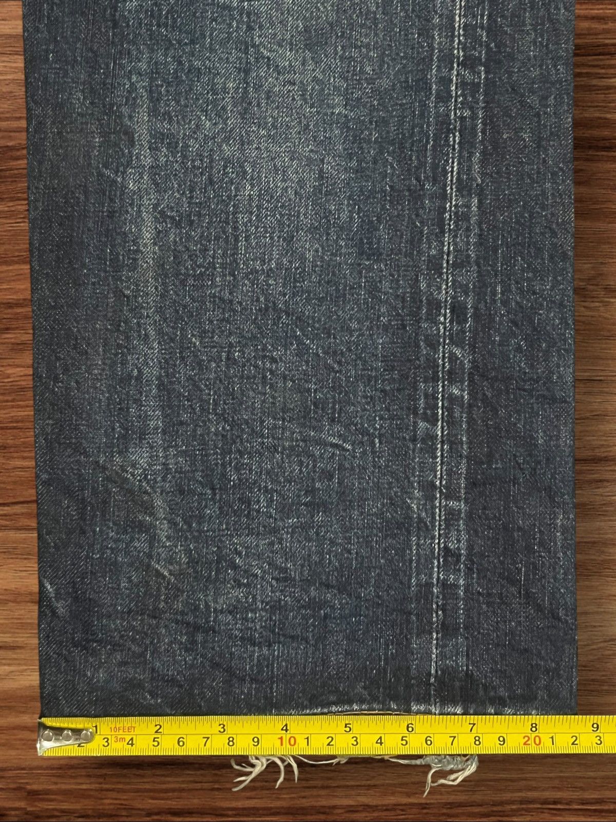 WHIZ LIMITED Whiz Limited Mud Indigo Washed Distress Selvedge Loose Jeans Size US 33 - 18 Thumbnail
