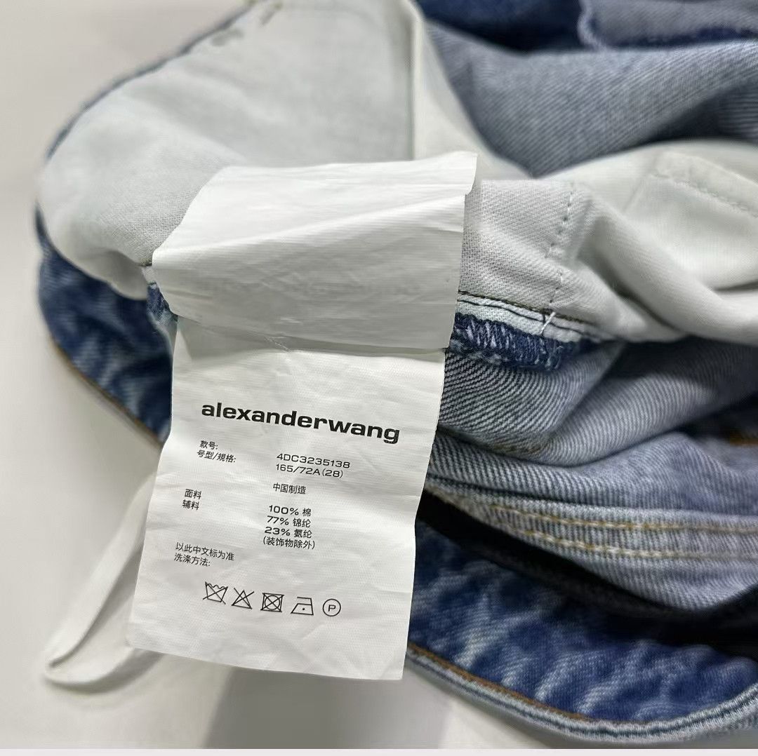 Alexander Wang Alexander Wang Asymmetrical Denim Mini Skirt 0079 Size 28" / US 6 / IT 42 - 7 Thumbnail