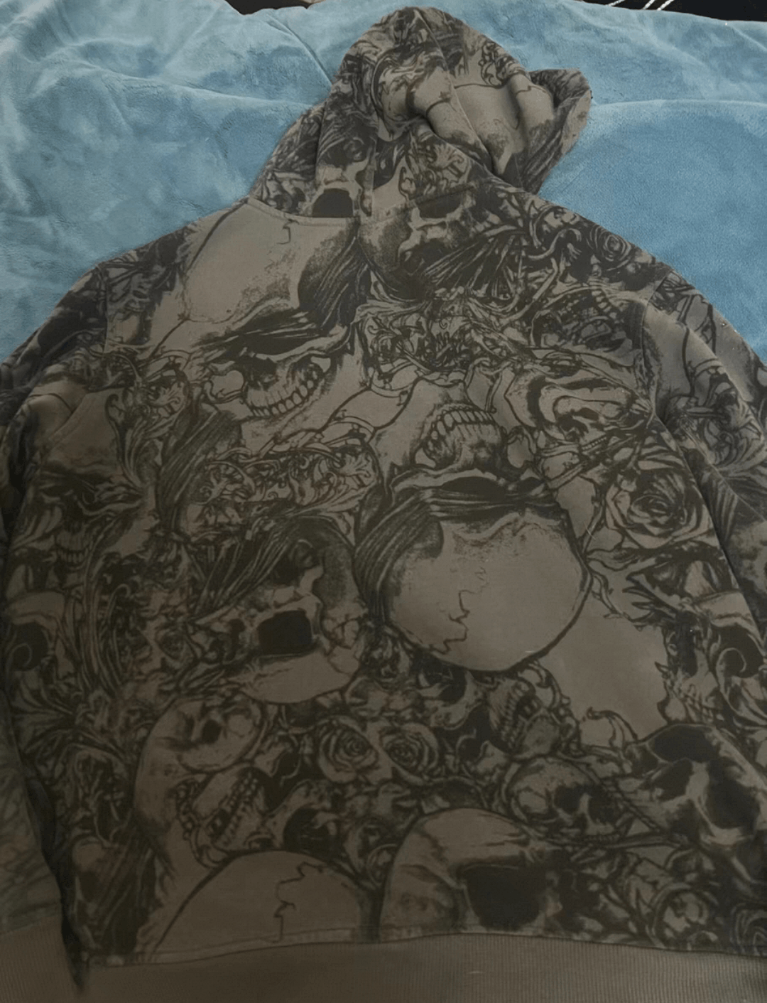 Affliction faded glory affliction skull full print zipup hoodie Size US L / EU 52-54 / 3 - 4 Thumbnail