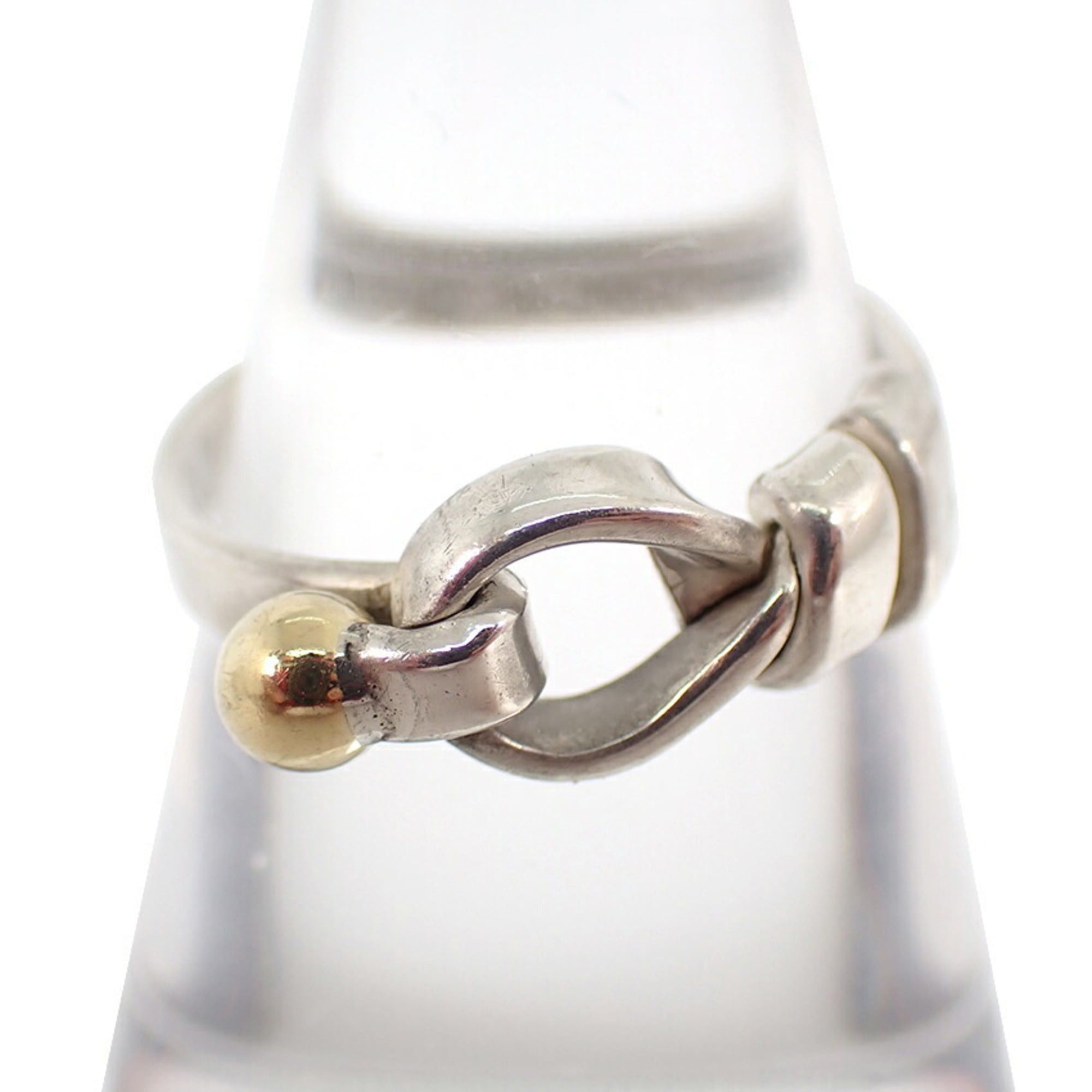 TIFFANY 925 750 Hook & Eye Combination Ring Size 12
