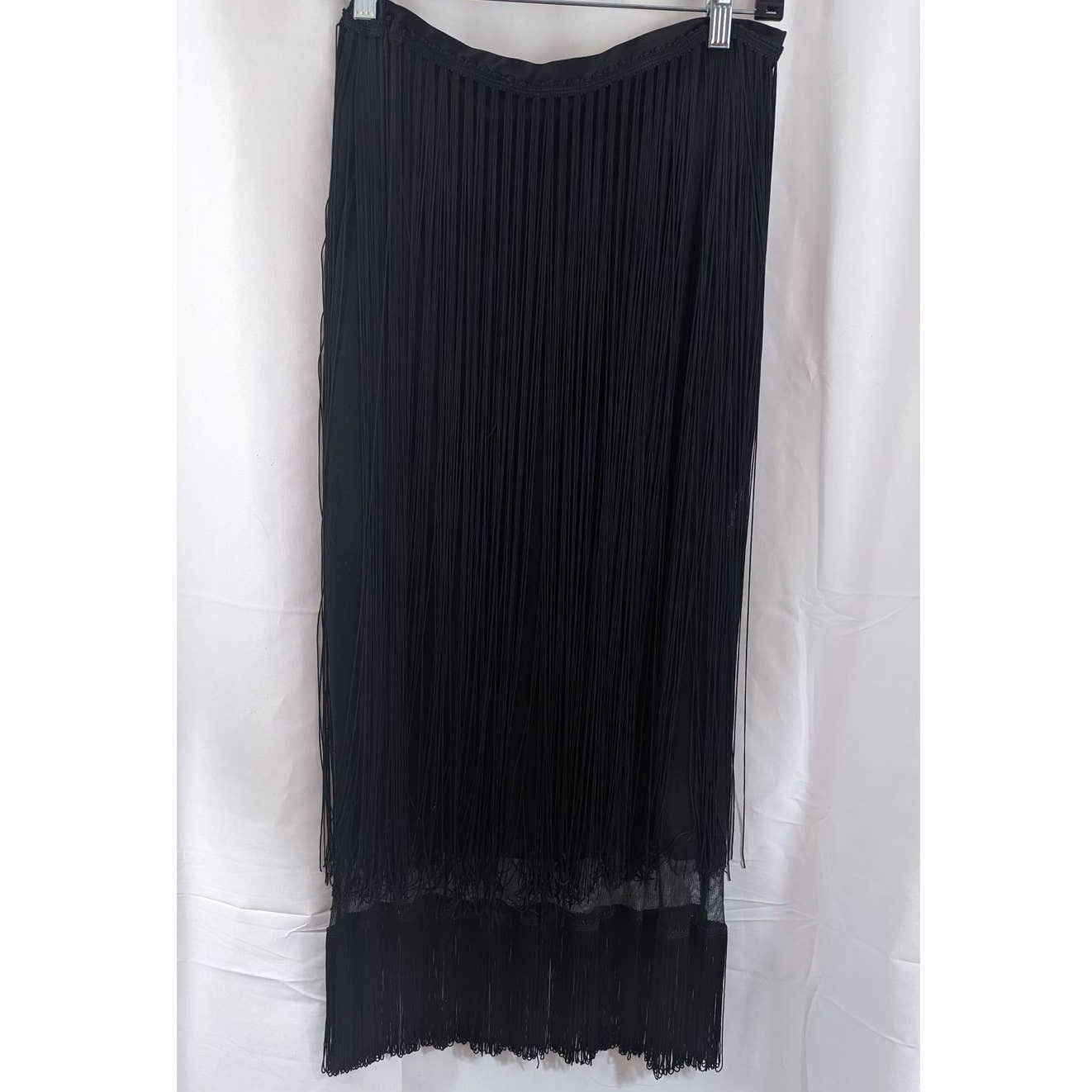 Versace Dolce & Gabbana Vtg 20s Silk Fringe Long Skirt sz 34/48 Size 30" / US 8 / IT 44 - 5 Thumbnail