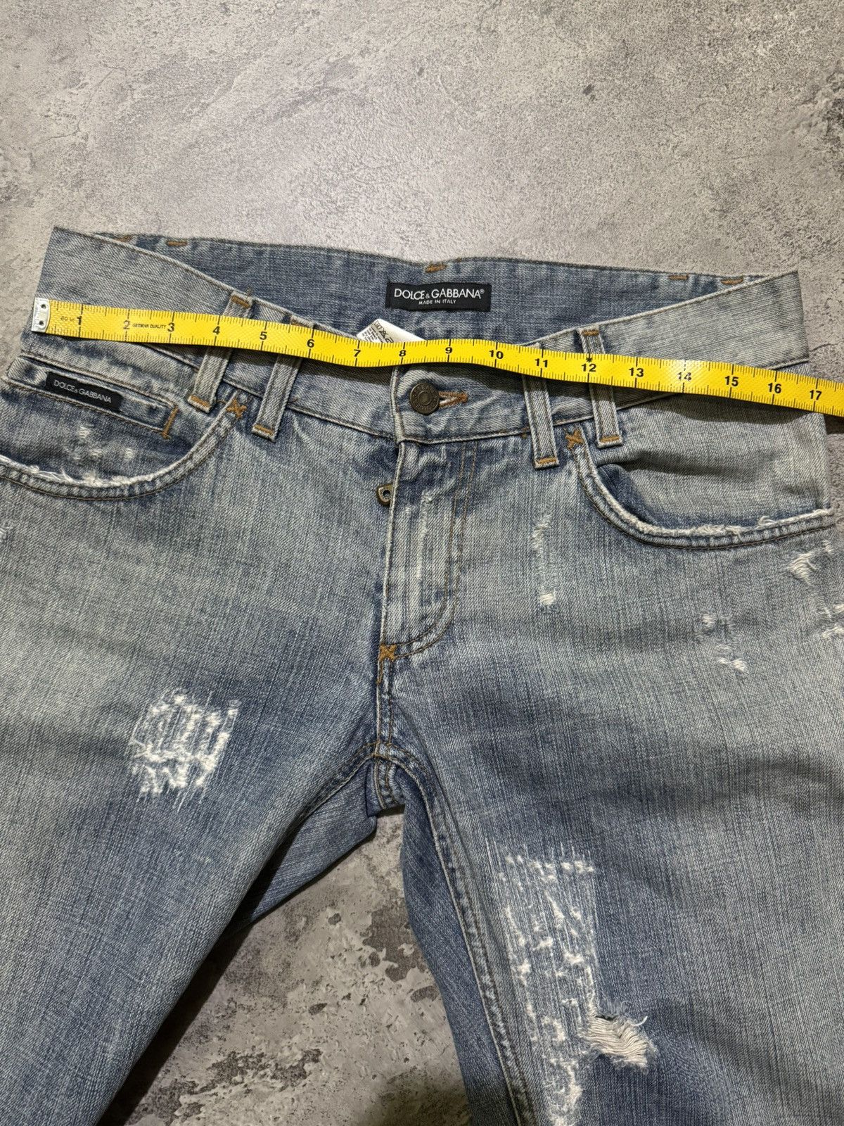 Dolce & Gabbana DOLCE & GABBANA DISTRESSED BOOTCUT JEANS Size US 33 - 13 Thumbnail