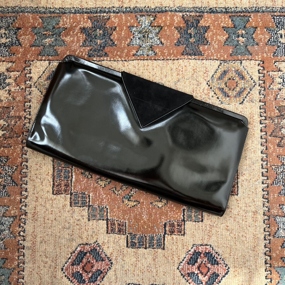 Bally × Vintage Vintage Bally Black Leather & Suede Clutch Bag Size ONE SIZE - 5 Thumbnail