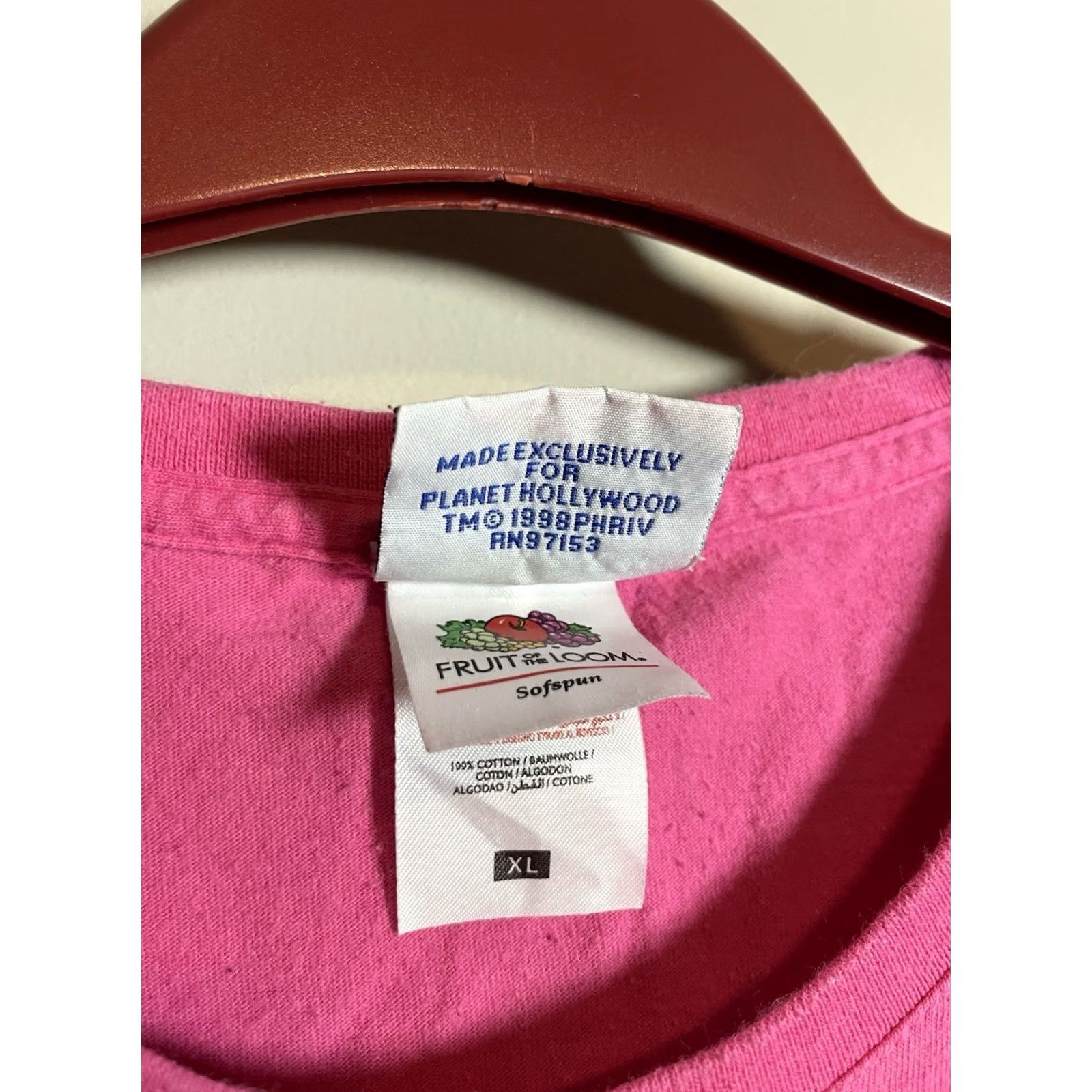 Planet Hollywood VINTAGE Planet Hollywood Shirt Mens XL Pink 90s City Travel Souvenir Graphic Print T-Shirt Made USA Size US XL / EU 56 / 4 - 4 Thumbnail