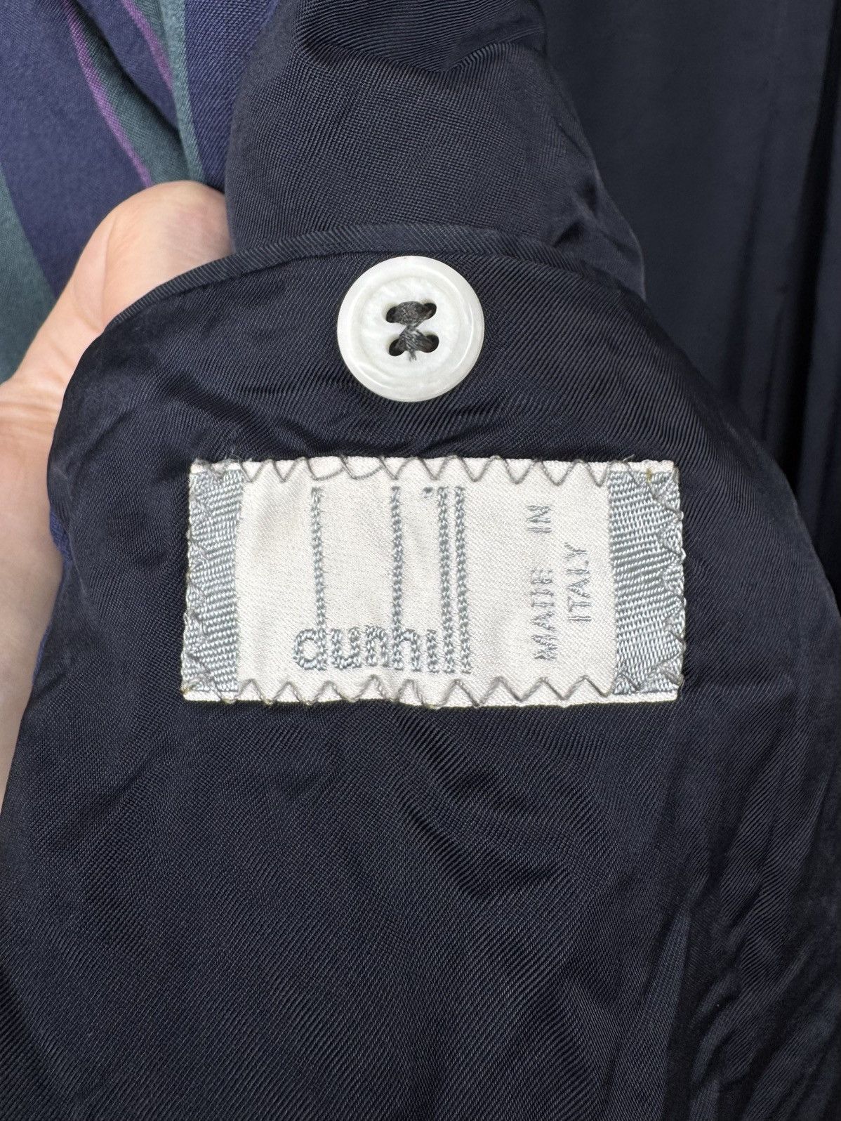 Alfred Dunhill Dunhill vintage double breasted made in Italy striped blazer Size 44R - 10 Thumbnail