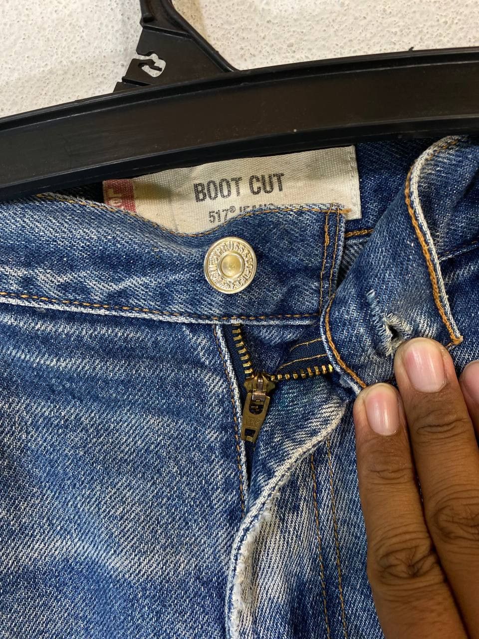 Levi's vintage levis 517 bootcut flare distressed denim Size US 36 / EU 52 - 11 Thumbnail