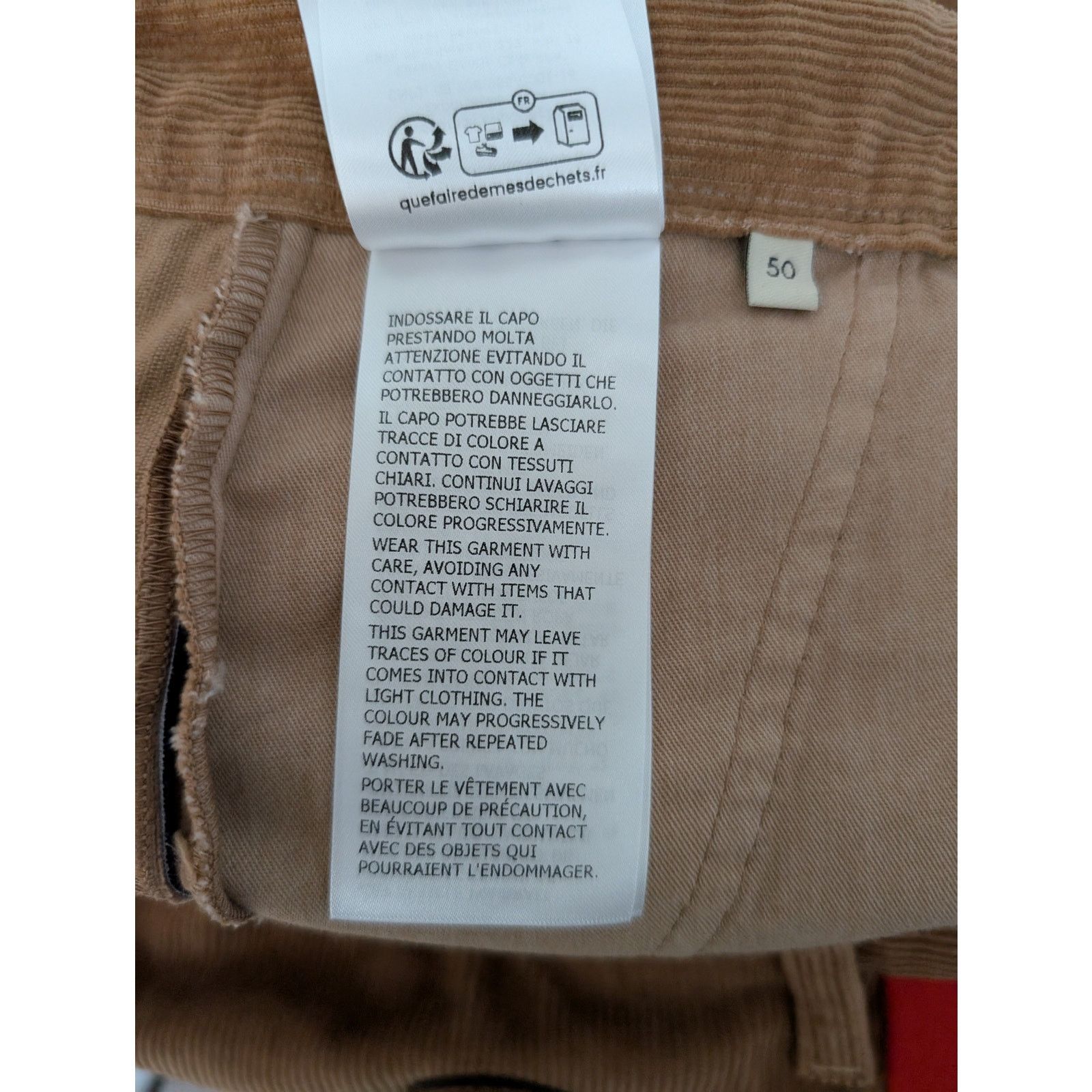 Gucci o1rshd1 Trousers Dyed Wash Velvet W/Melton Vintage Camel/Mix Size US 34 / EU 50 - 18 Thumbnail