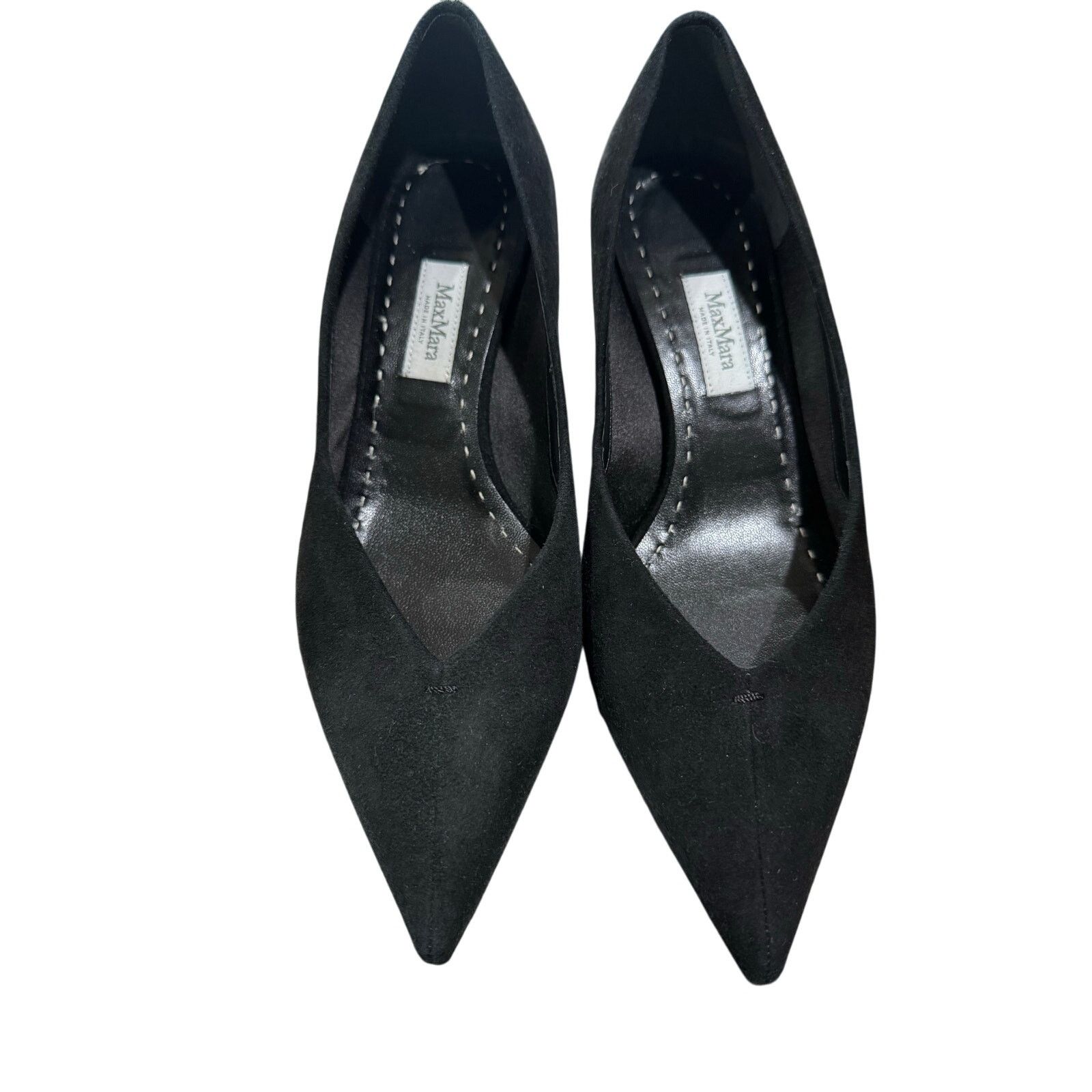 Max Mara Max Mara Court Black Heel Pumps sz. 35 EU (Runs Big) Size US 6 / IT 36 - 4 Thumbnail