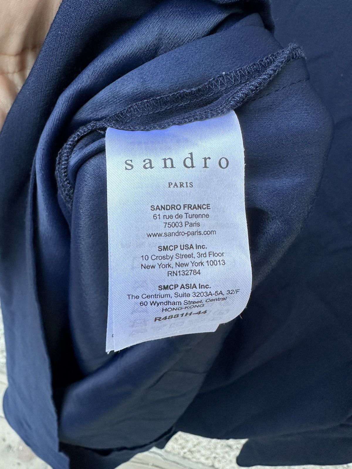 Designer × Sandro Sandro paris navy dress Size L / US 10 / IT 46 - 5 Thumbnail