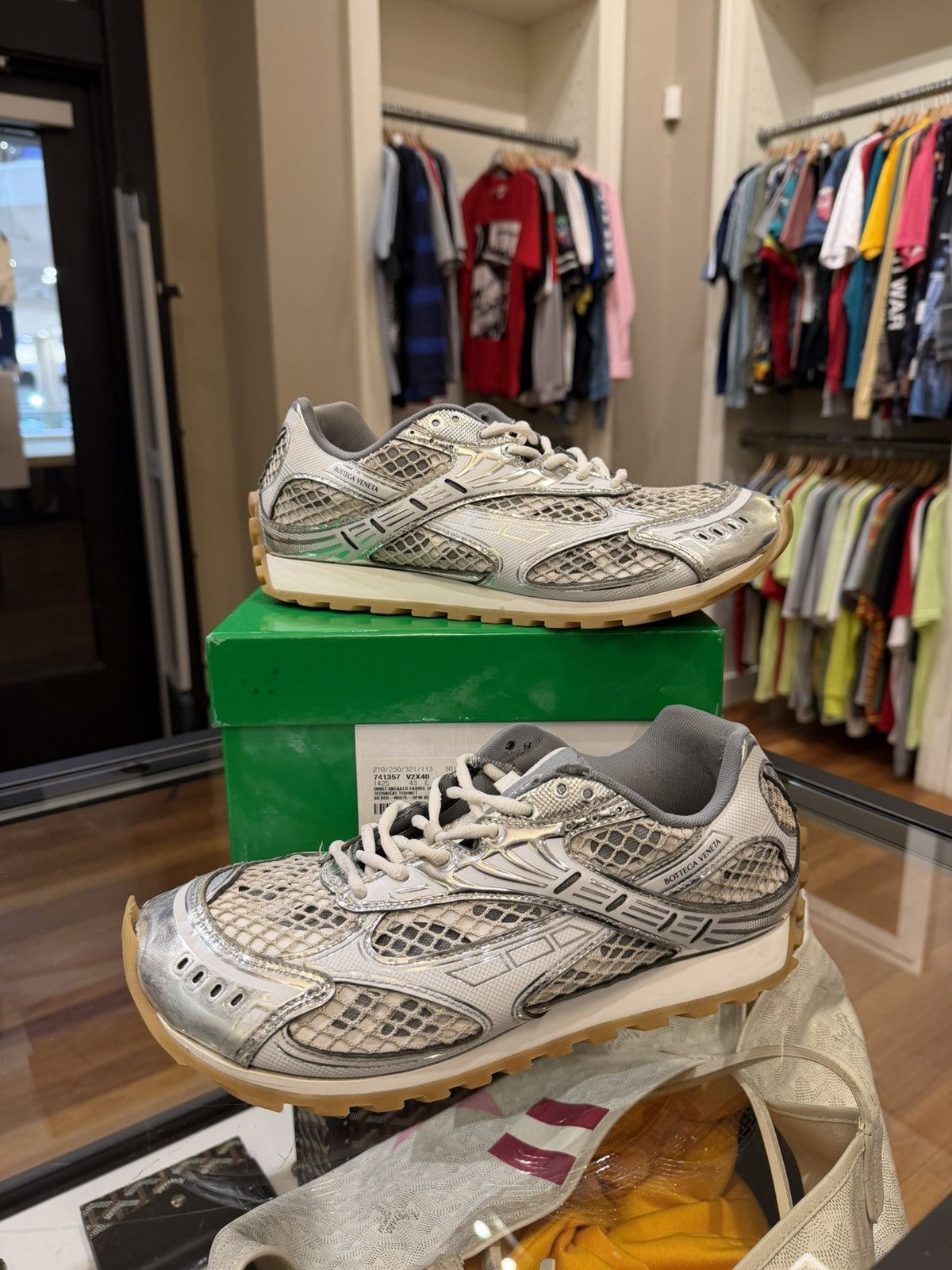 Bottega Veneta Bottega Veneta Orbit Sneakers - White Silver Size US 10 / EU 43 - 3 Thumbnail