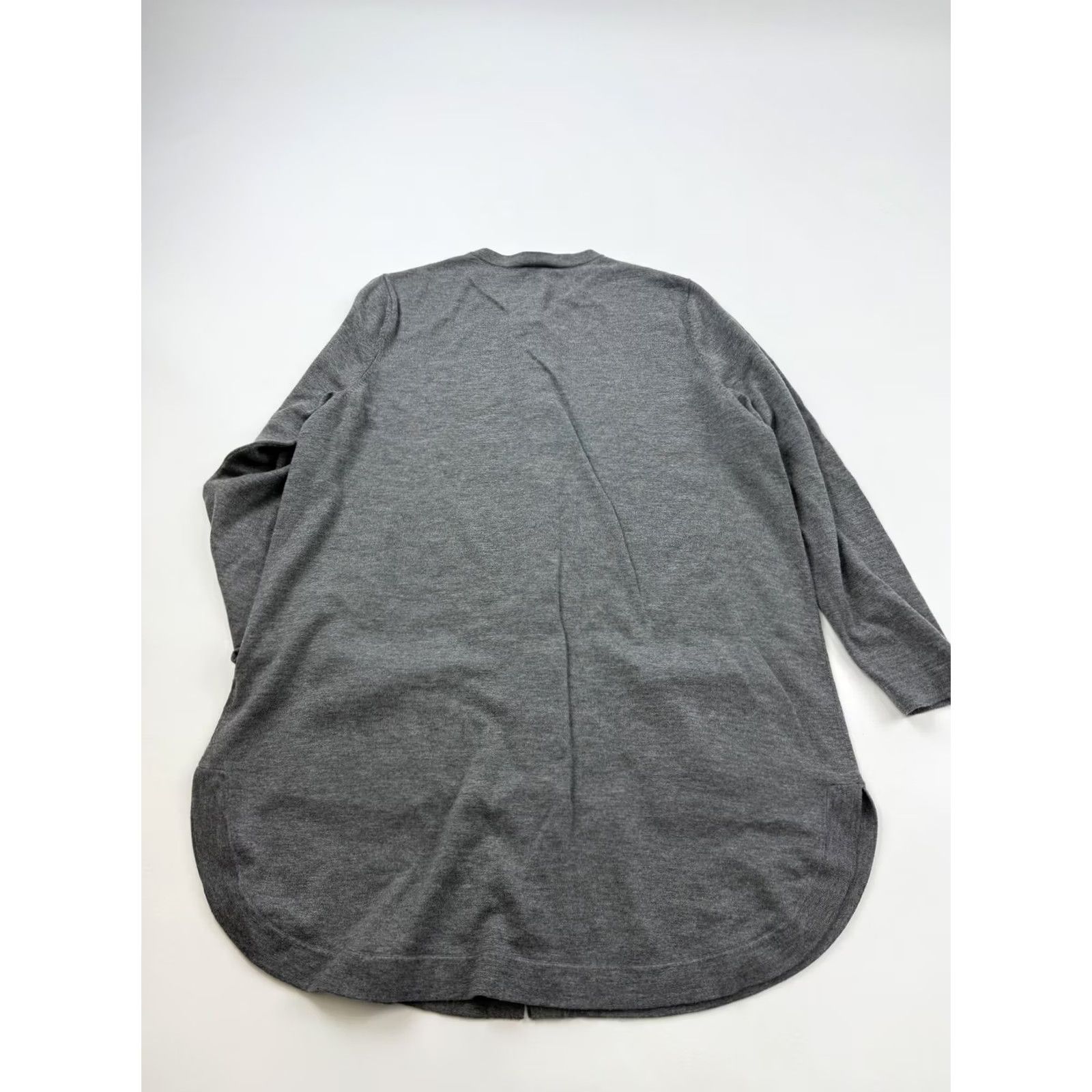 J. Jill J. Jill Cardigan Sweater Womens Large Gray Longline Open Front Pockets Knit Size L / US 10 / IT 46 - 4 Thumbnail