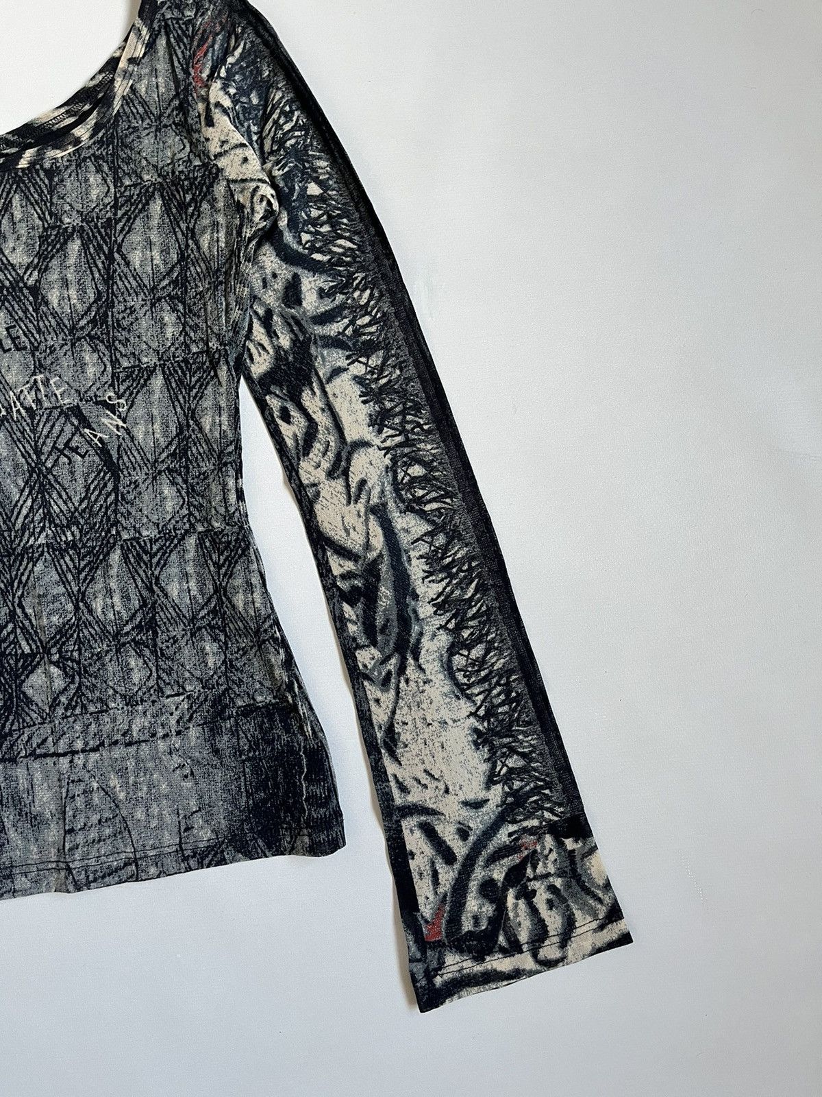 Jean Paul Gaultier Legatte Jeans Multicolor Printed Asymmetrical Longsleeve Size M / US 6-8 / IT 42-44 - 11 Thumbnail