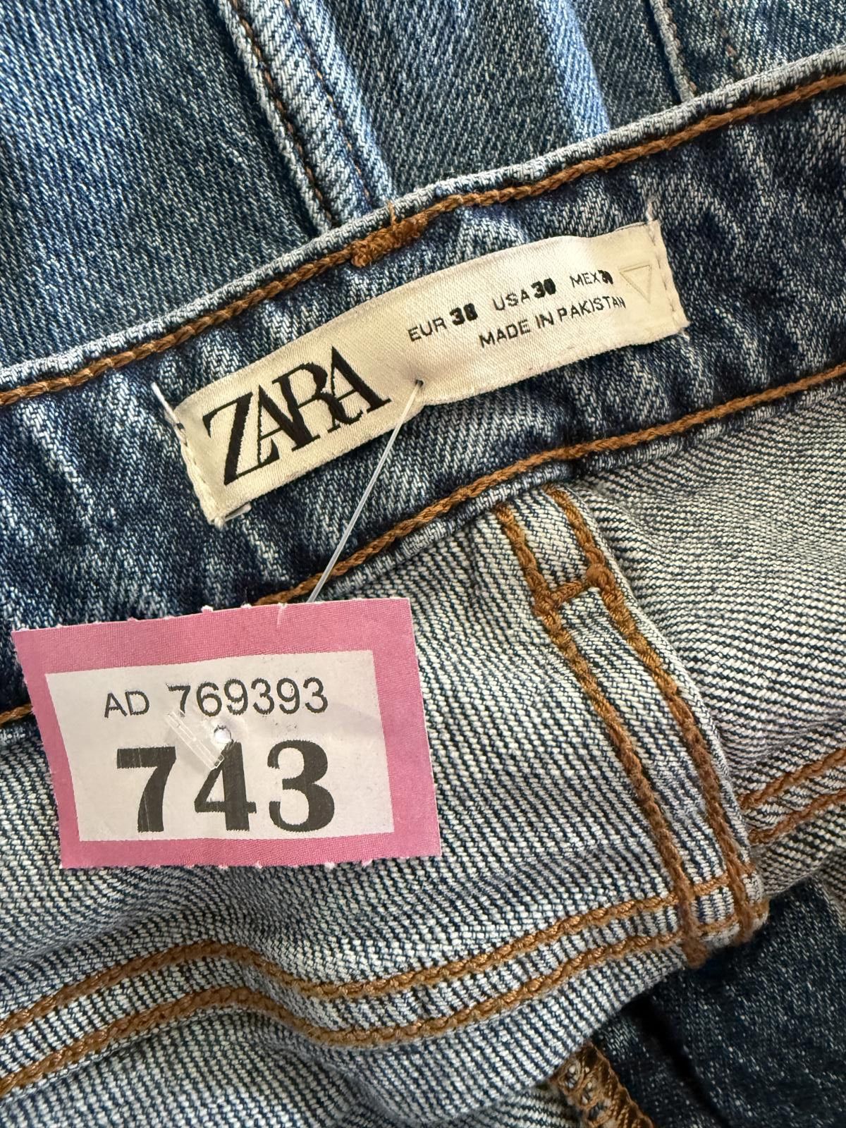 Zara Zara Women's Blue Denim Jeans EUR 38 / USA 30 Size 32" / US 10 / IT 46 - 3 Thumbnail