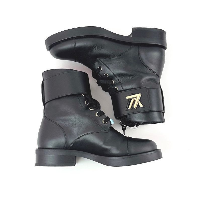 Louis Vuitton Louis Vuitton Black Lace-up Ankle Boots - Size US 5.5 / EU 38 - 4 Thumbnail
