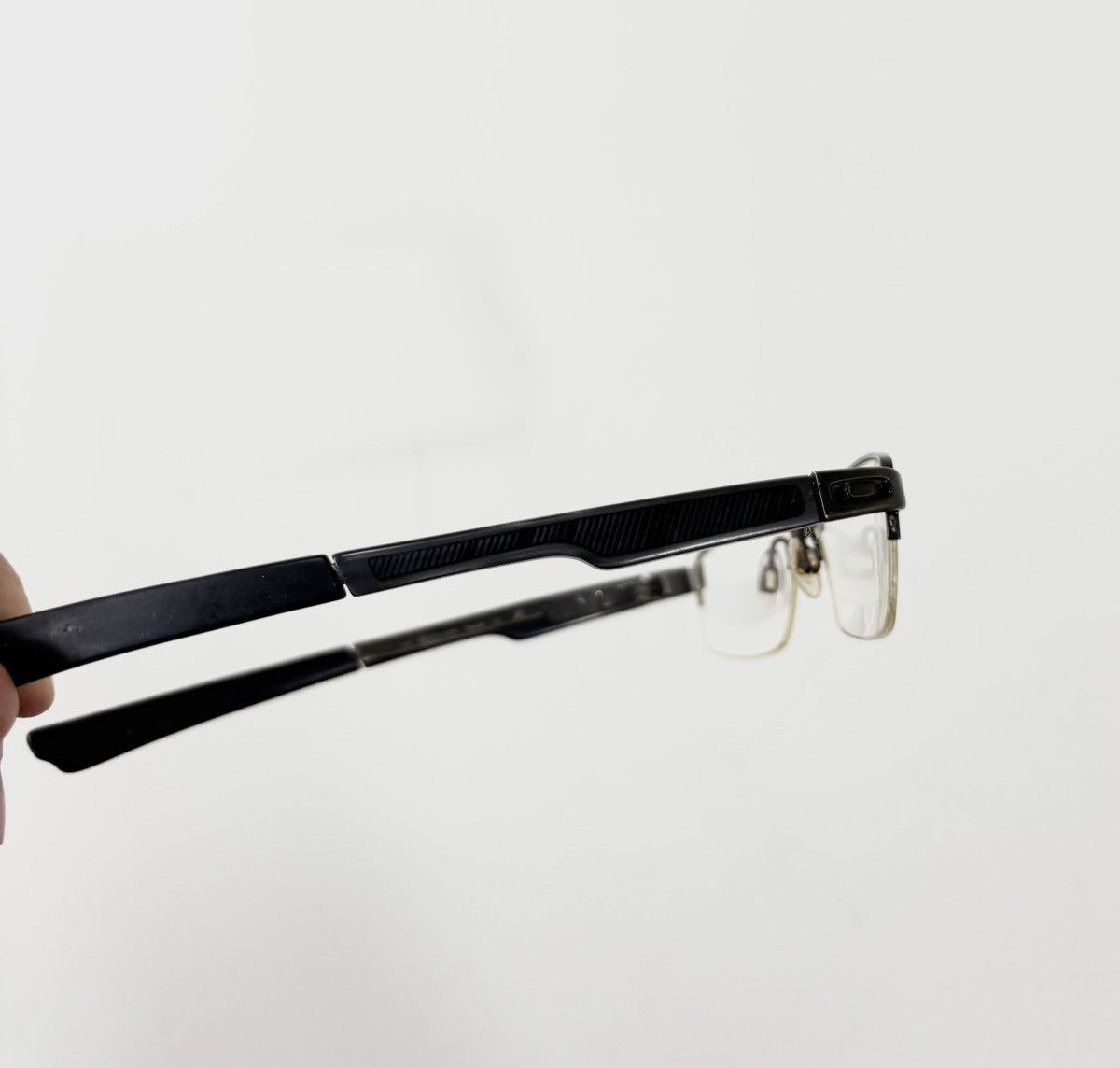 Oakley Oakley Eyeglasses Frames Glasses Black Half Rim Double Tap Size ONE SIZE - 4 Thumbnail