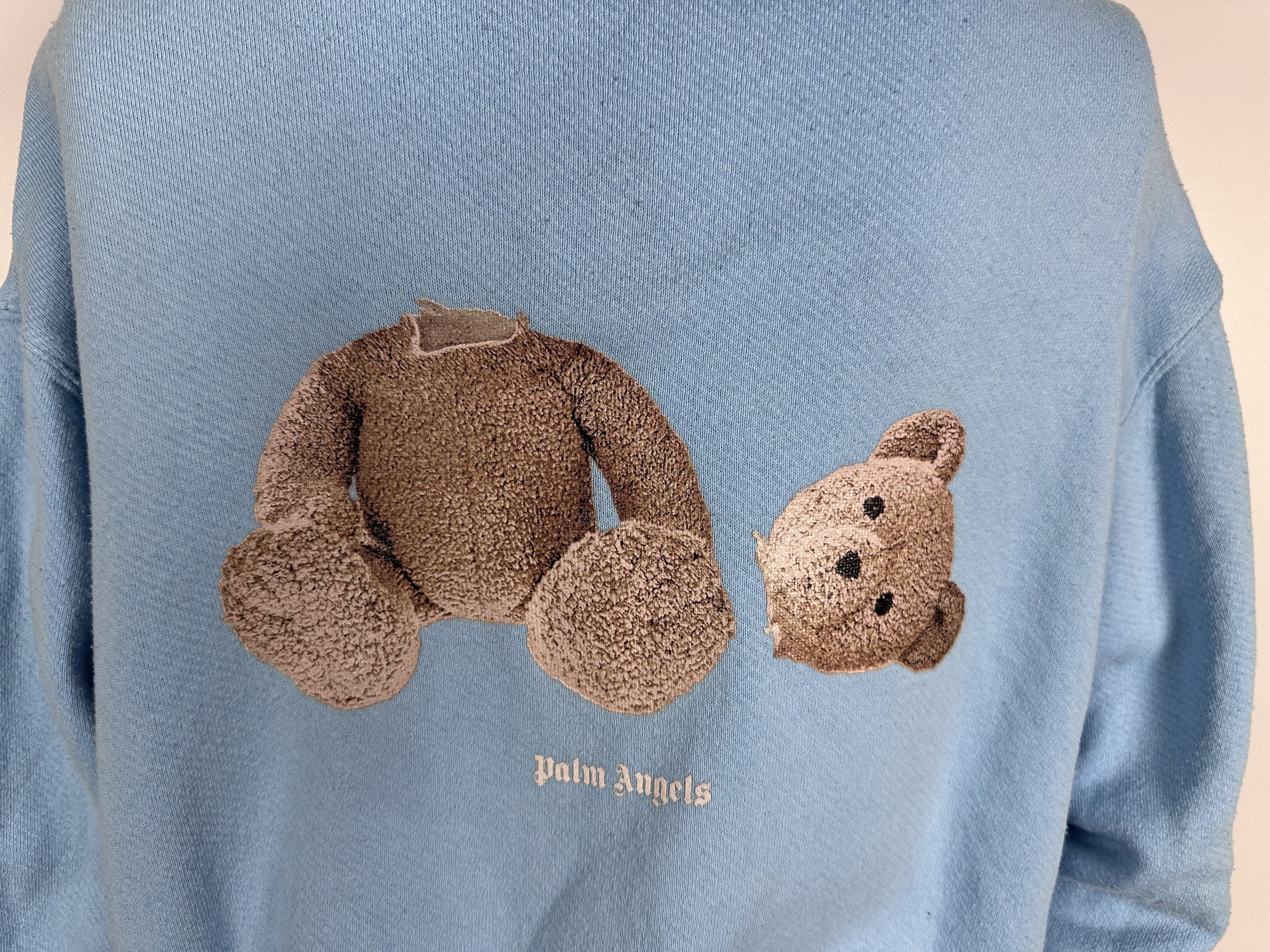 Palm Angels Palm Angels BEAR HOODIE Youth Kids Blue Size 12 Size S / US 4 / IT 40 - 9 Thumbnail