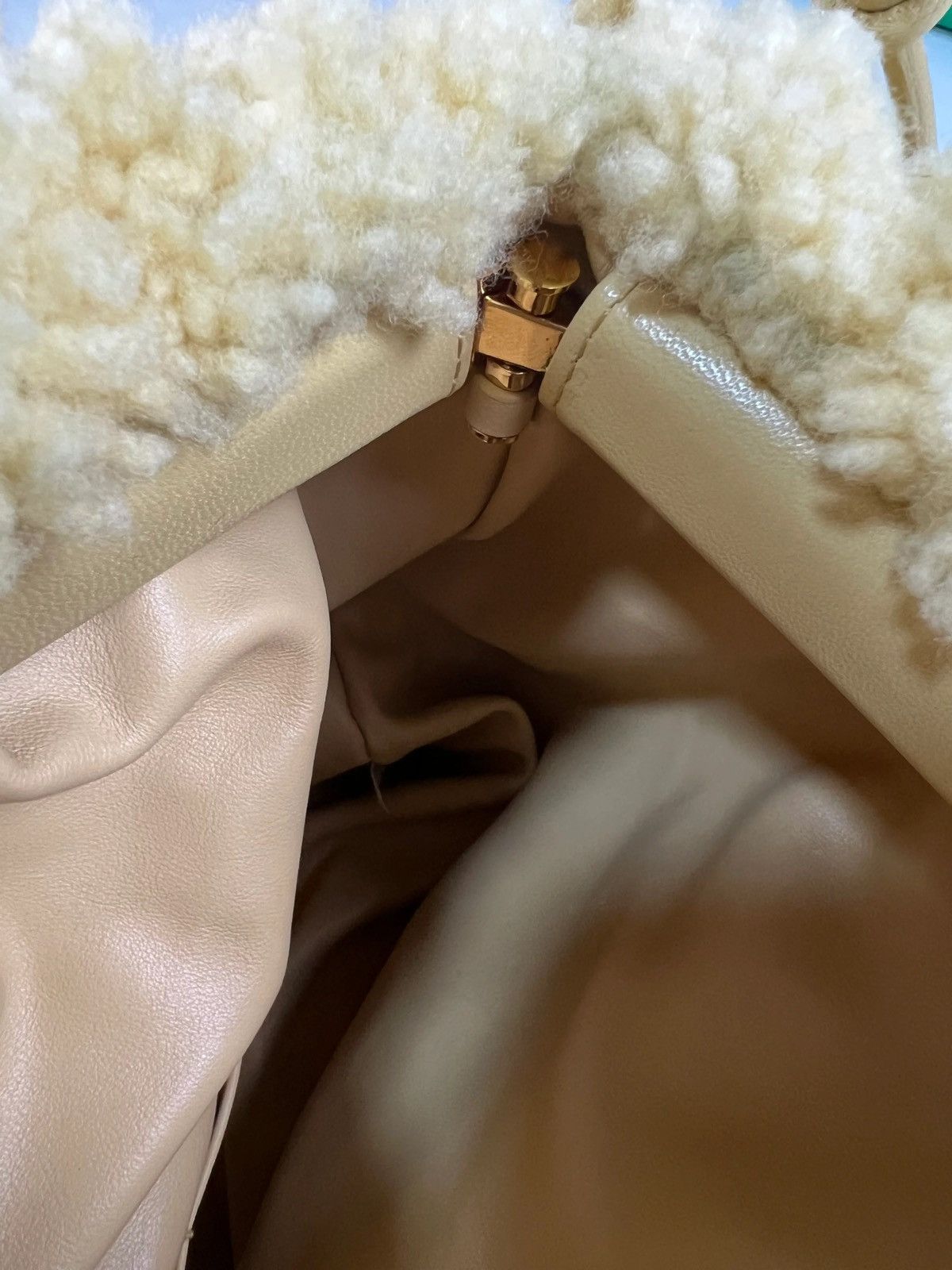 Bottega Veneta BOTTEGA VENETA RUNWAY SHEARLING SQUID BAG SZ:OS Size ONE SIZE - 9 Thumbnail