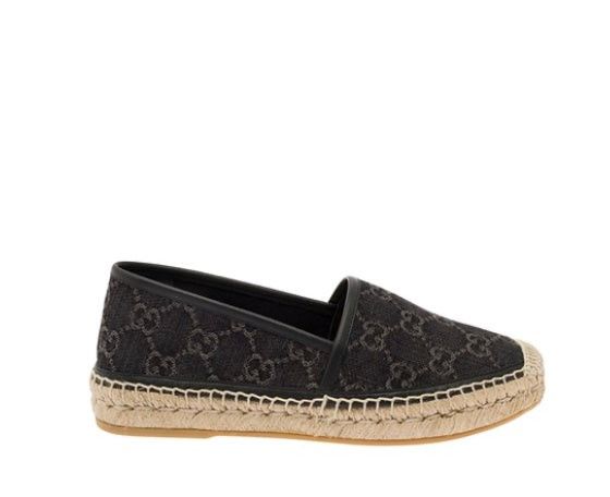 image of Gucci GG Espadrillas Size 40 in Black, Women's