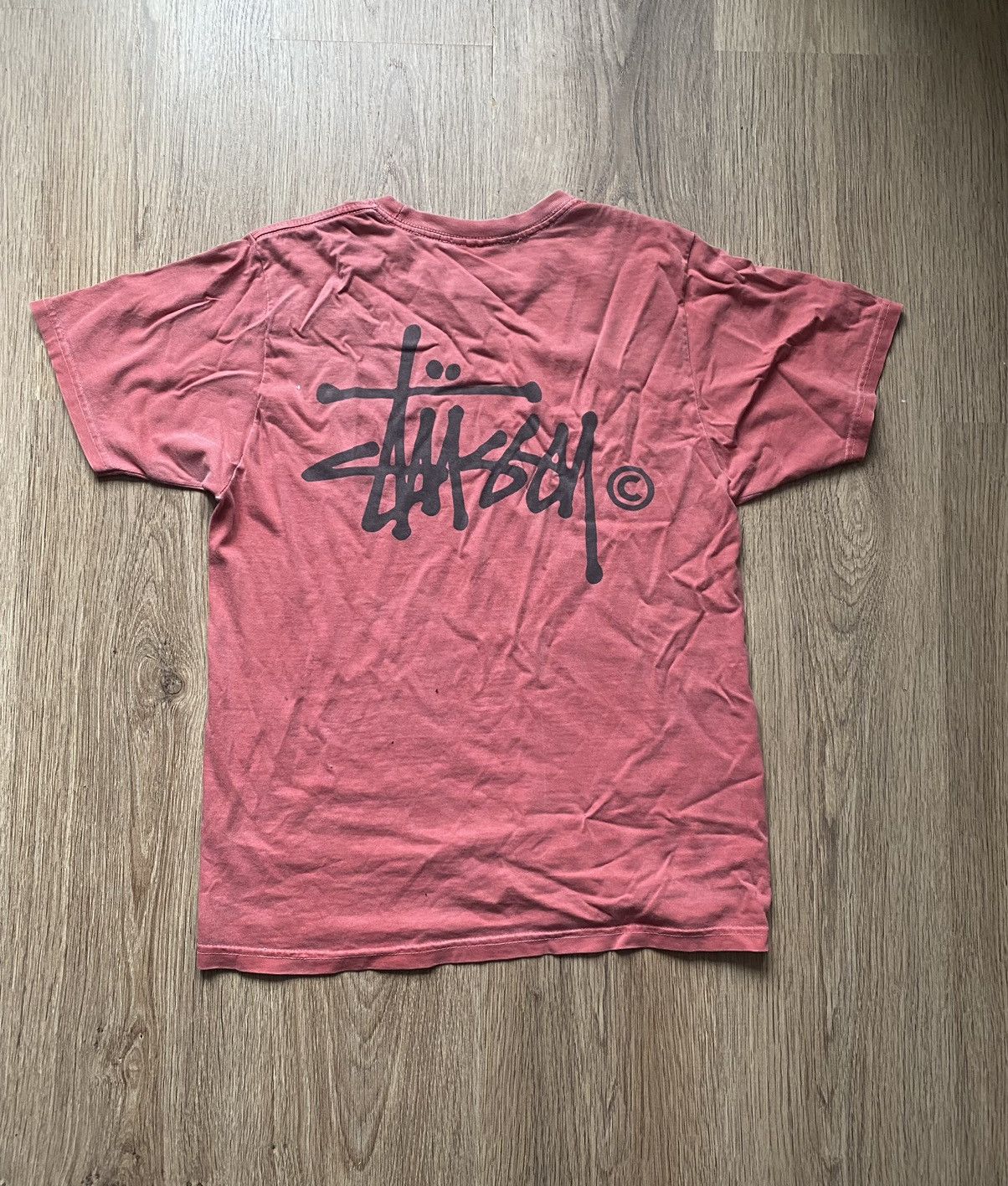 Stussy × Vintage Vintage Stussy pink washed Y2K big logo shirt Size US S / EU 44-46 / 1 - 3 Thumbnail