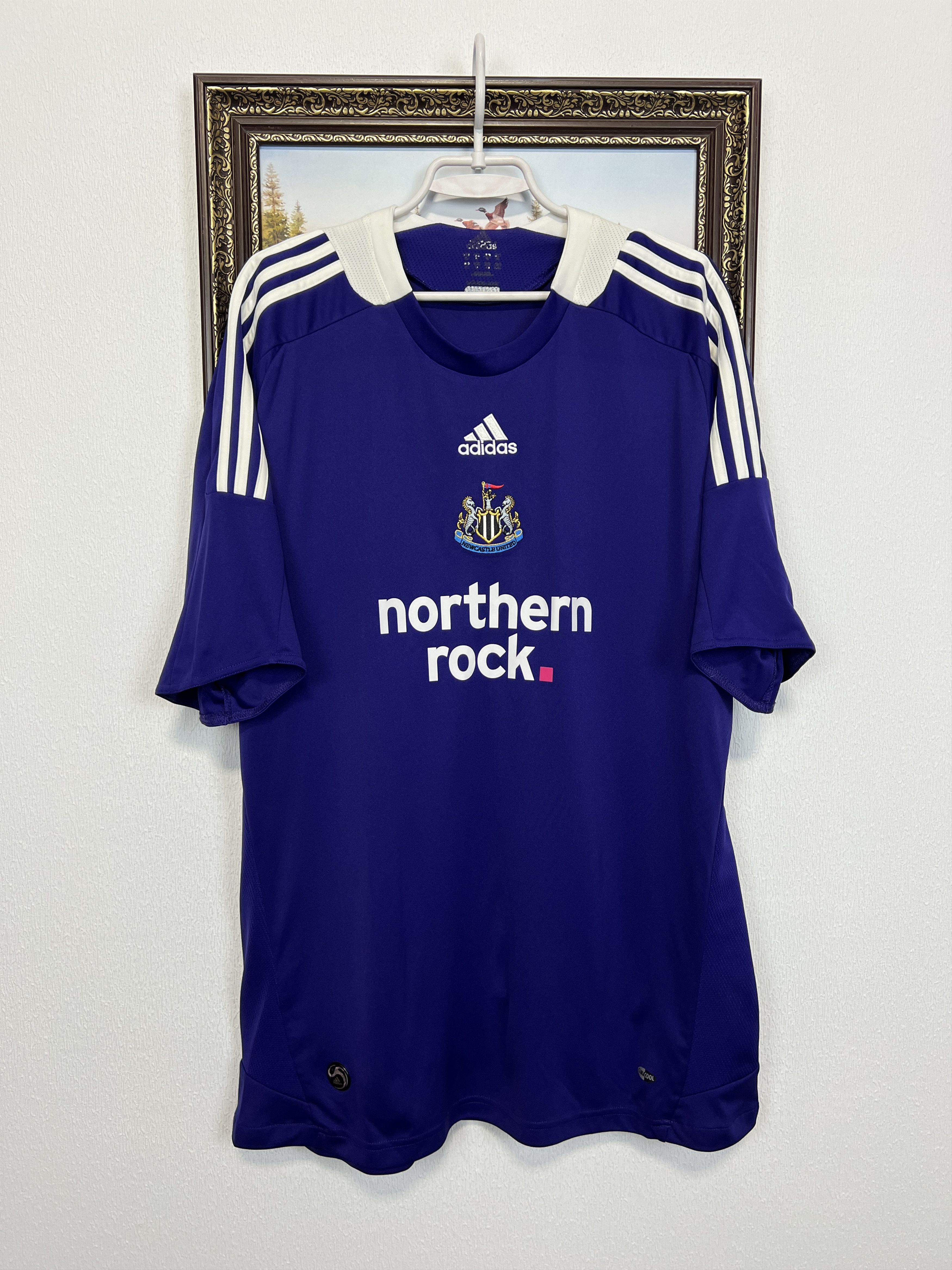 Adidas Newcastle Away football shirt 2008 Soccer Jersey Trikot Size US XXL / EU 58 / 5 - 1 Thumbnail