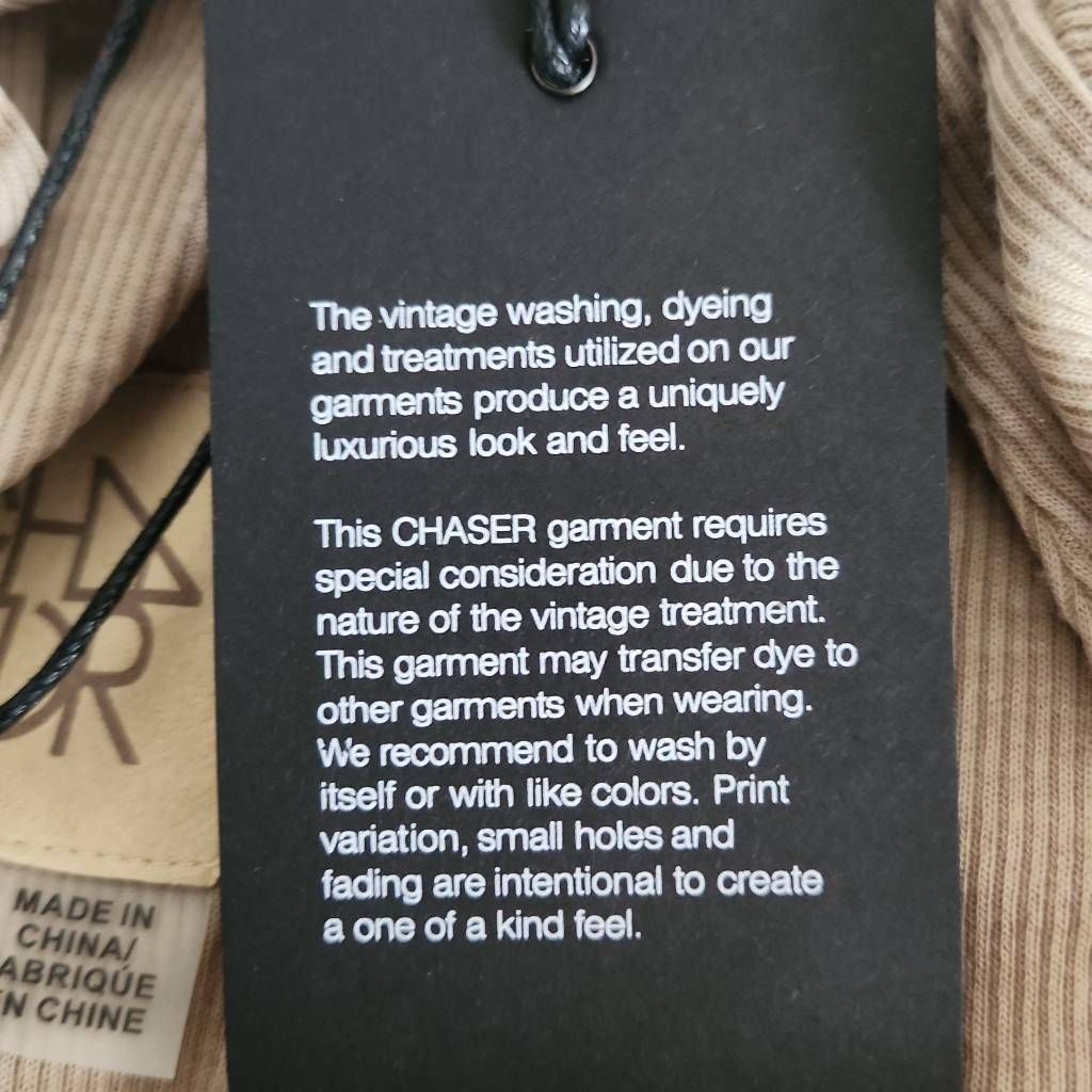 Chaser Brand Chaser Ladies Size Medium Beige Soft Ribbed Top with Lace up Size M / US 6-8 / IT 42-44 - 5 Thumbnail